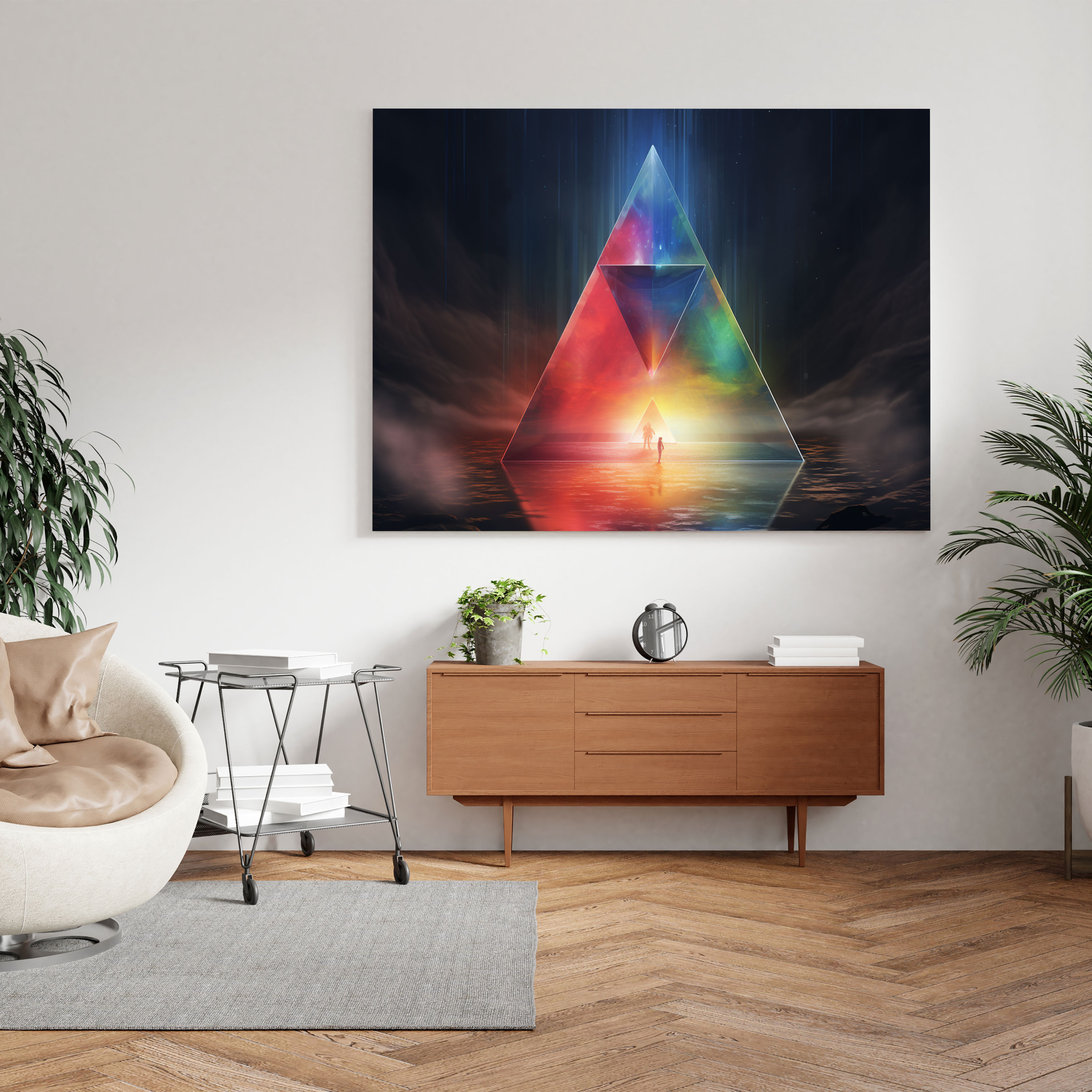 Leinwandbild Pink Floyd - Introspektives Prisma - Pink Floyd Introspektion Wohnkultur Prisma