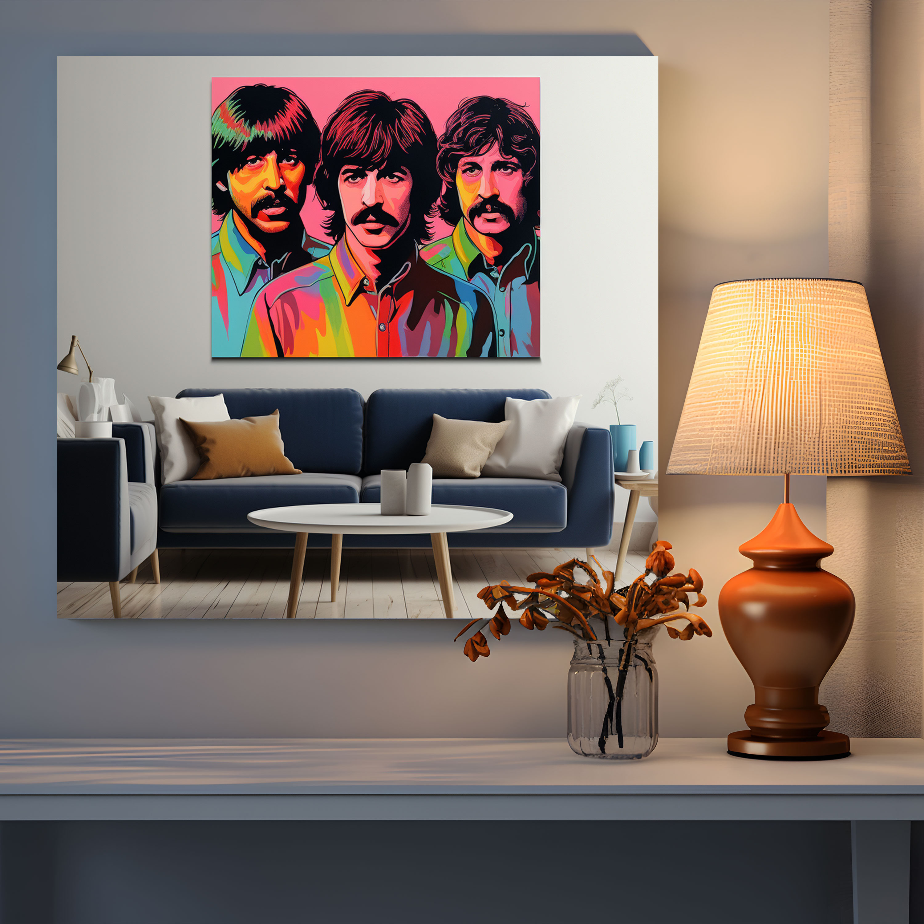 Leinwandbild Pink Floyd - Pop-Art-Energie - Mitglieder von Pink Floyd Pop-Art