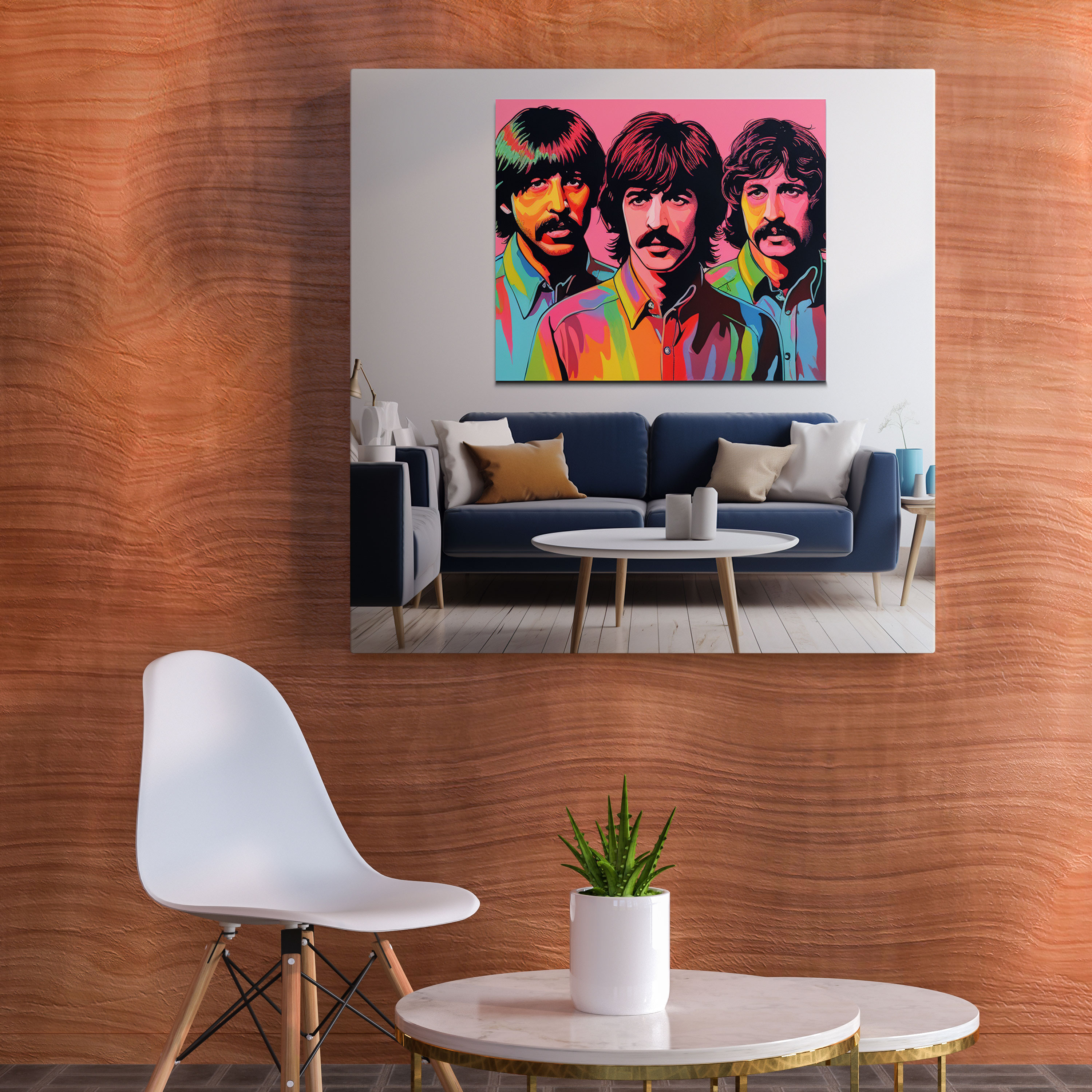Leinwandbild Pink Floyd - Pop-Art-Energie - Mitglieder von Pink Floyd Pop-Art