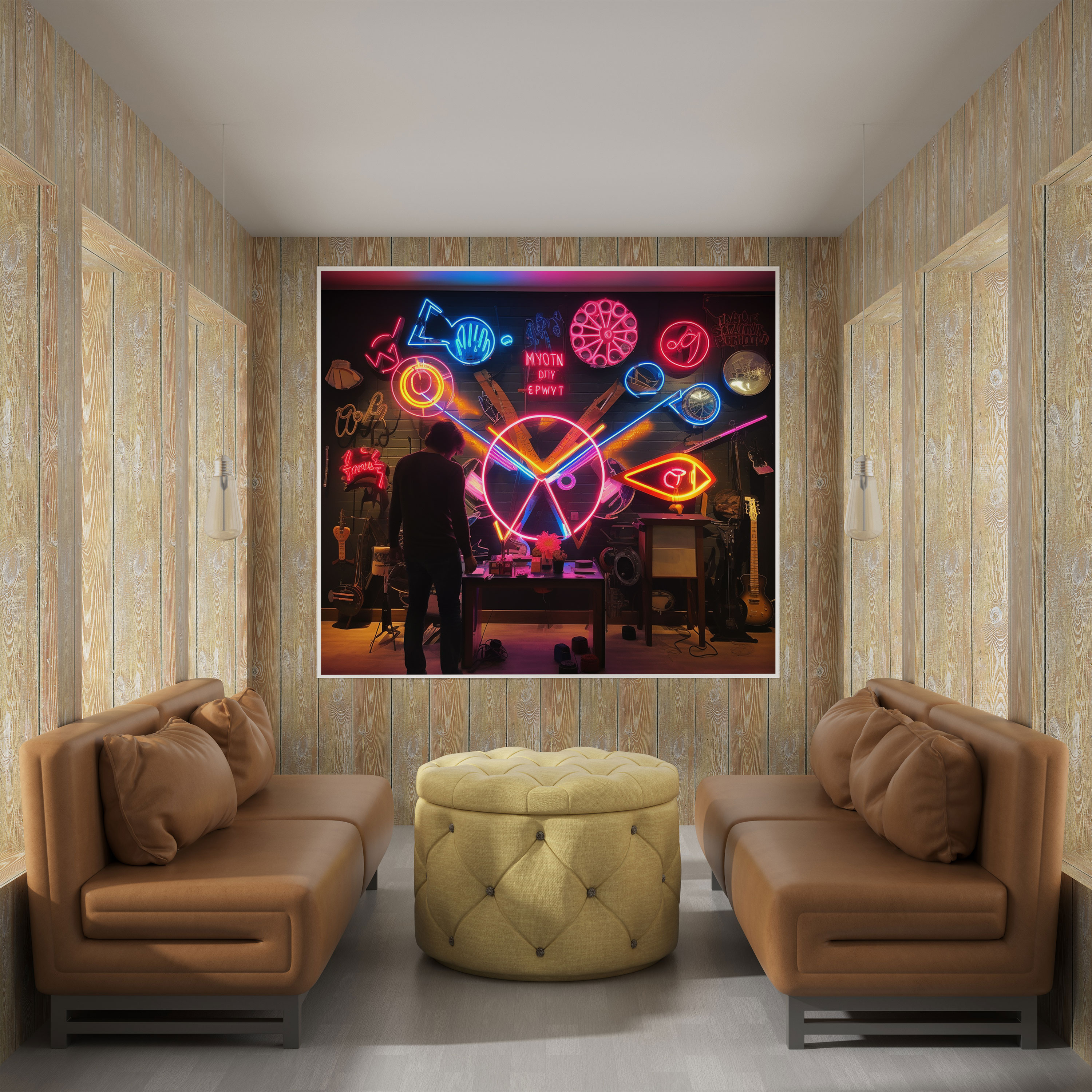 Pink Floyd Wandkunst - Neon Songtexte - Pink Floyd Songtexte Wohnkultur Neonlicht Installationskunst