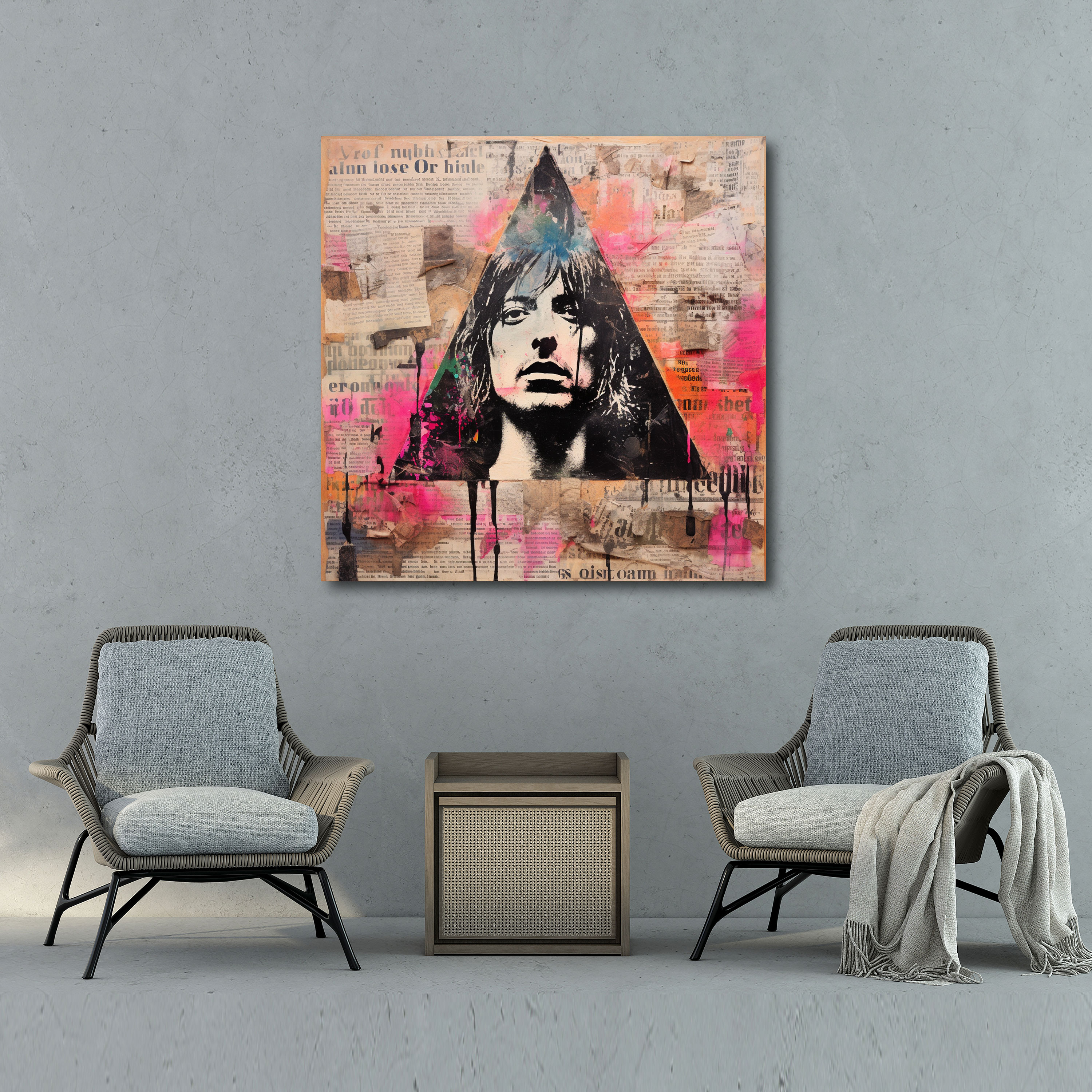Pink Floyd Canvas Print - Concert Posters Collage Wall Art - Pink Floyd, Home Decoration, Canvas Wall Art, Enthusiasts