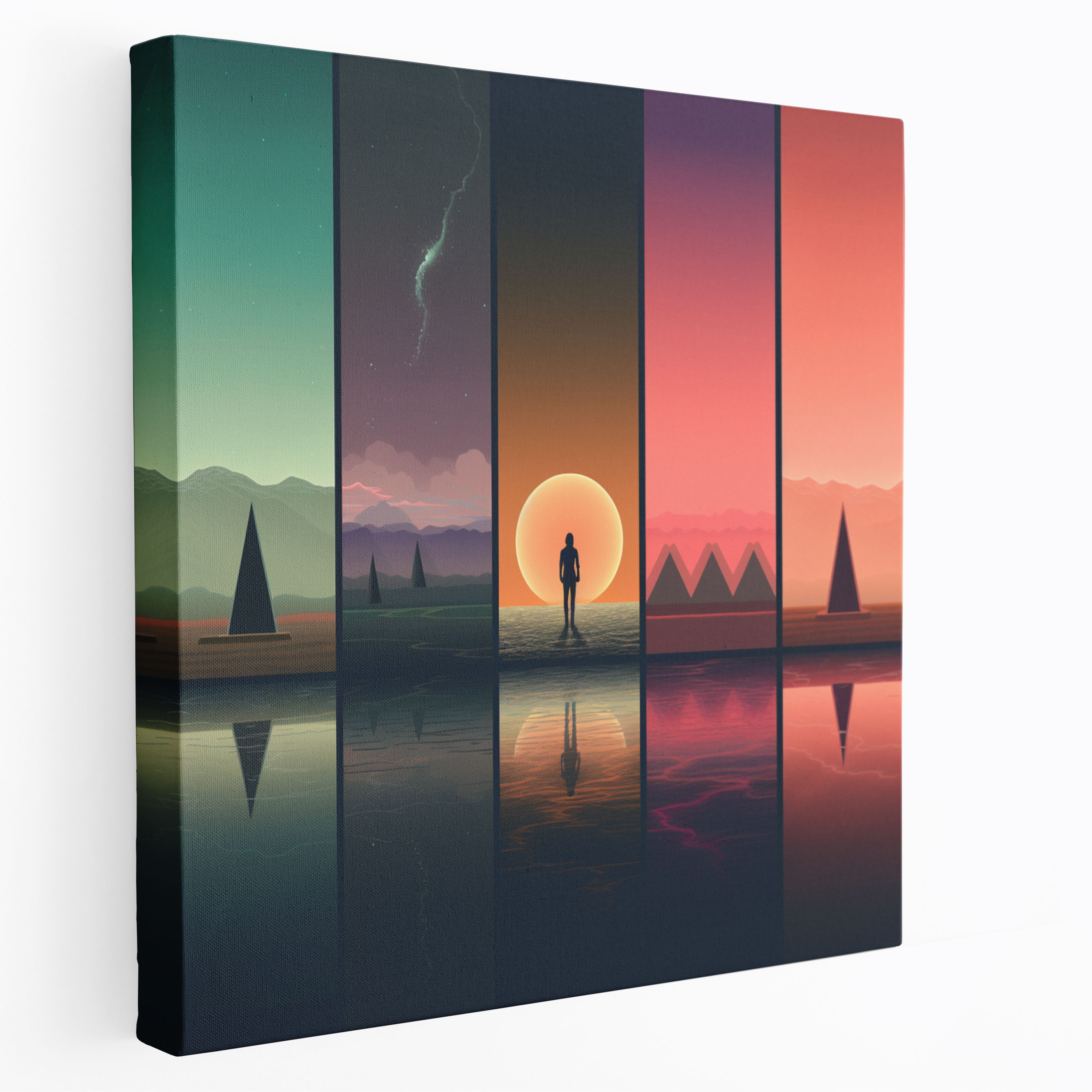 Pink Floyd Wall Art - Surreal Discography Canvas Print - Pink Floyd, Artistic Flair, Album Covers, Canvas Print