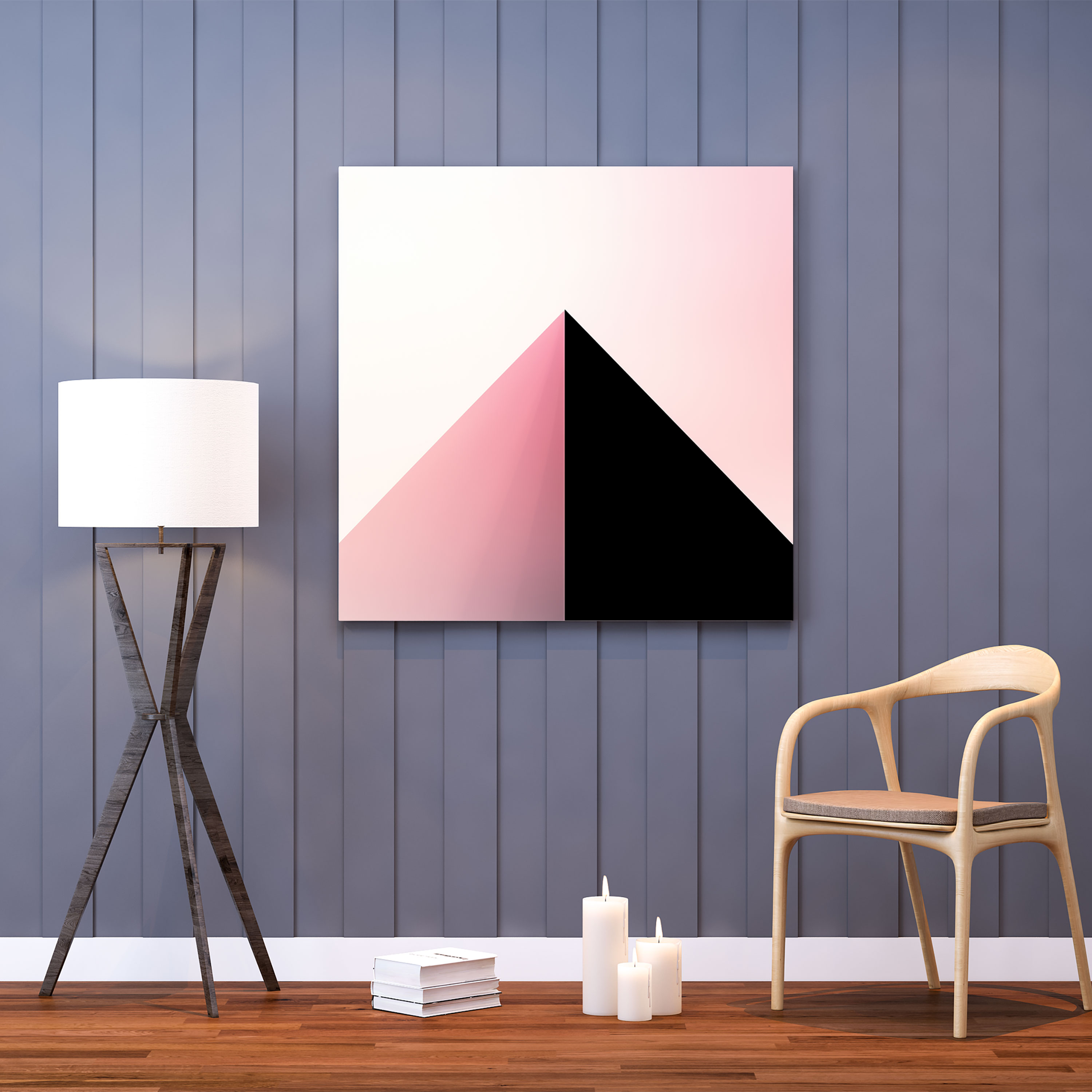 Leinwandbild Pink Floyd - Minimalistisches Schwarz-Weiß-Prisma-Logo - Pink Floyd Leinwandkunst Schwarz-Weiß-Fotografie Wohnkultur