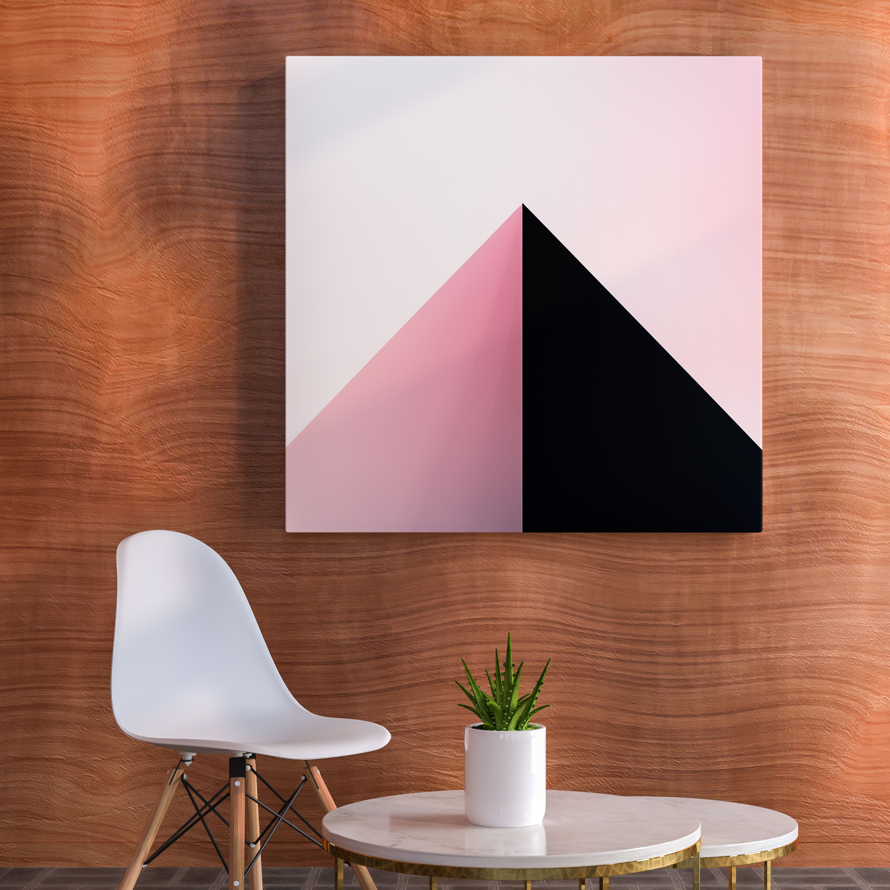 Leinwandbild Pink Floyd - Minimalistisches Schwarz-Weiß-Prisma-Logo - Pink Floyd Leinwandkunst Schwarz-Weiß-Fotografie Wohnkultur