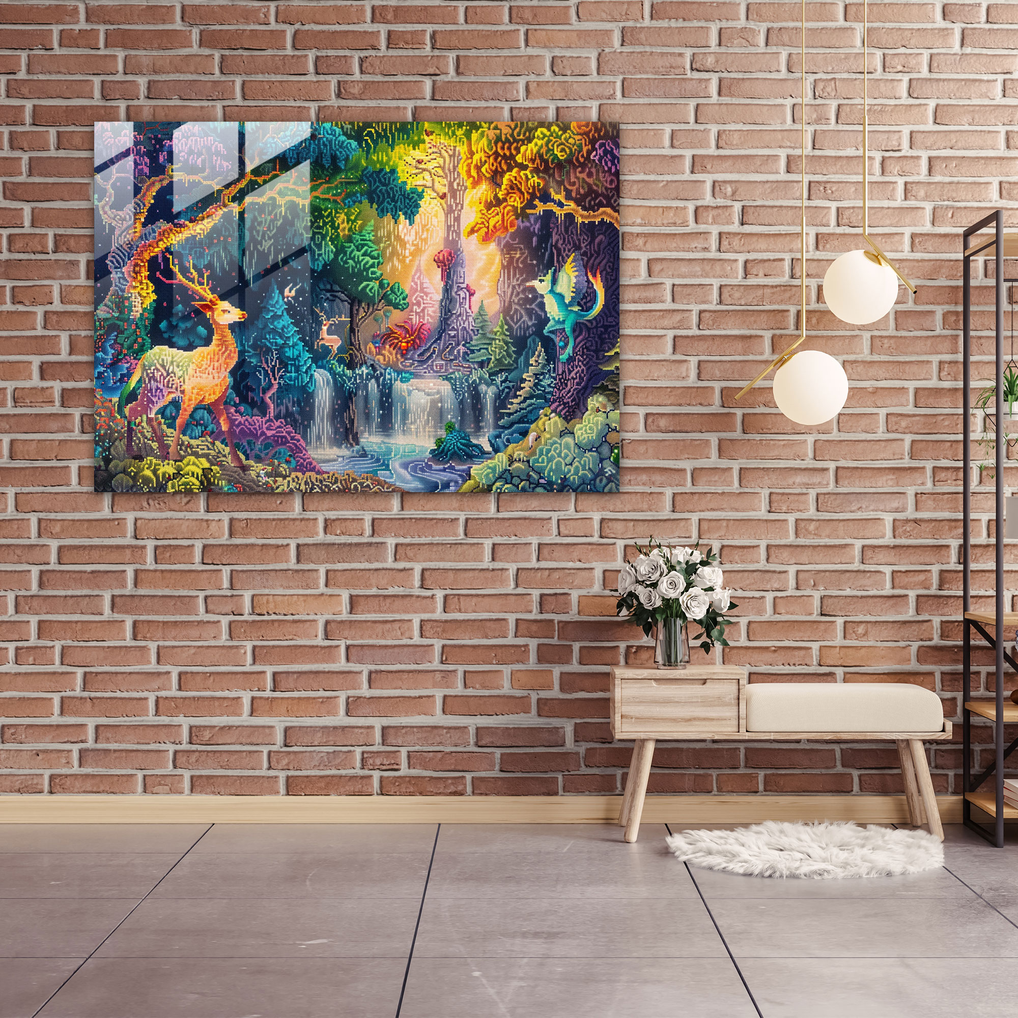 Pointillism Home Decoration - Enchanted Fantasy World - Pointillism, Magical Creatures, Modern Art, Pointillism