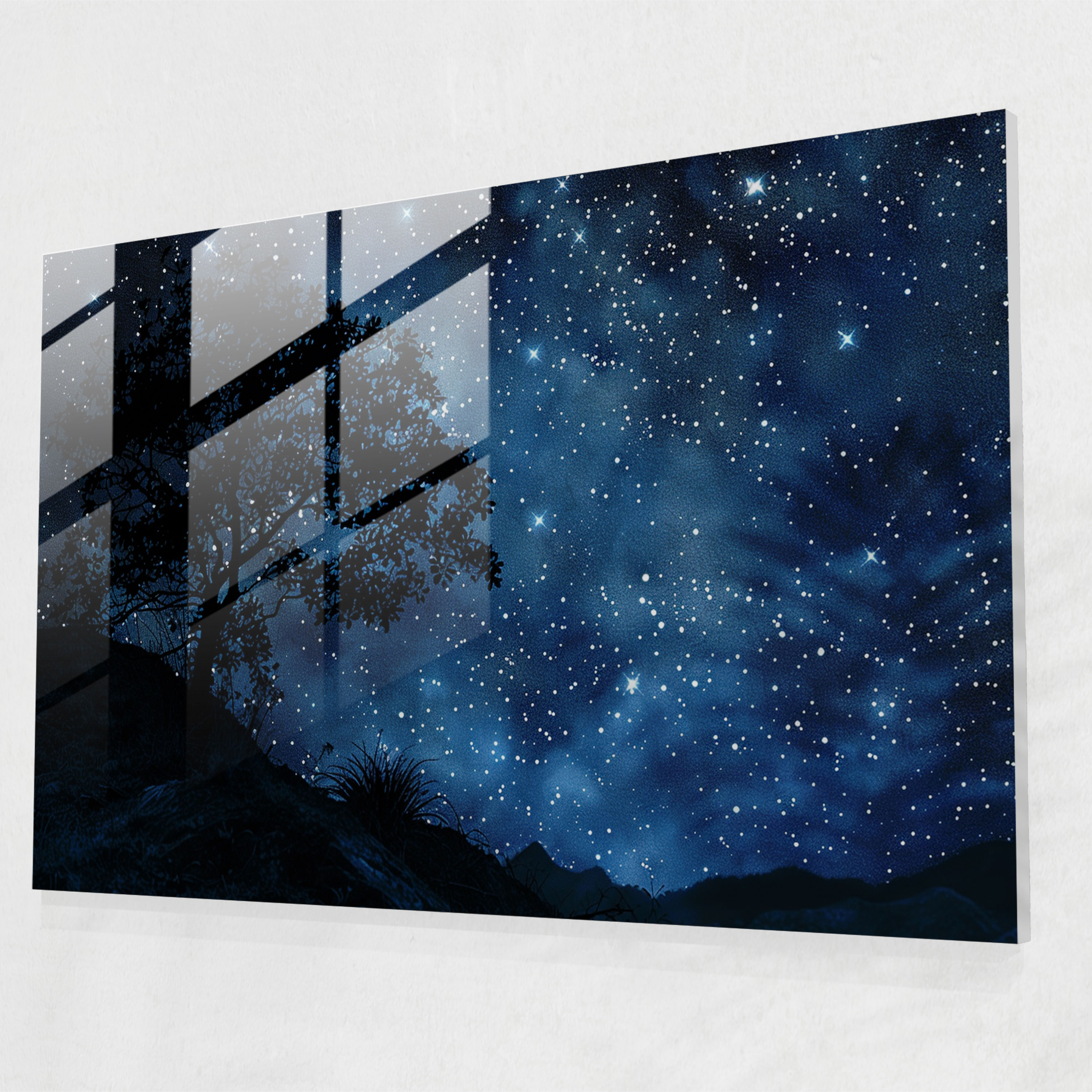 Starry Night Sky Pointillism Home Decoration - Pointillism, Home Decoration, Starry Night Sky, Pointillism