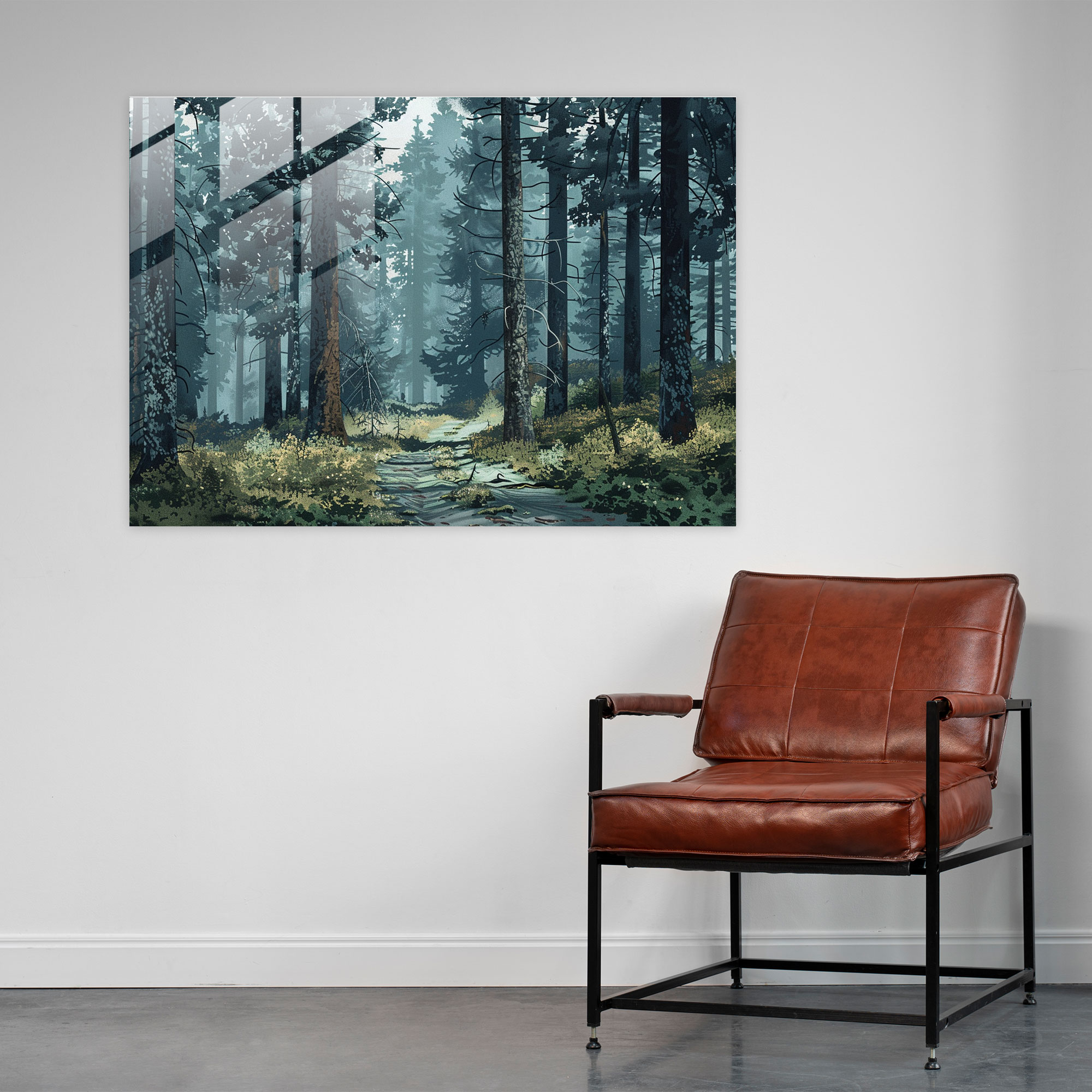 Moody Forest Pointillism Home Decoration - Pointillism, Pointillism, Home Decoration, Modern Art