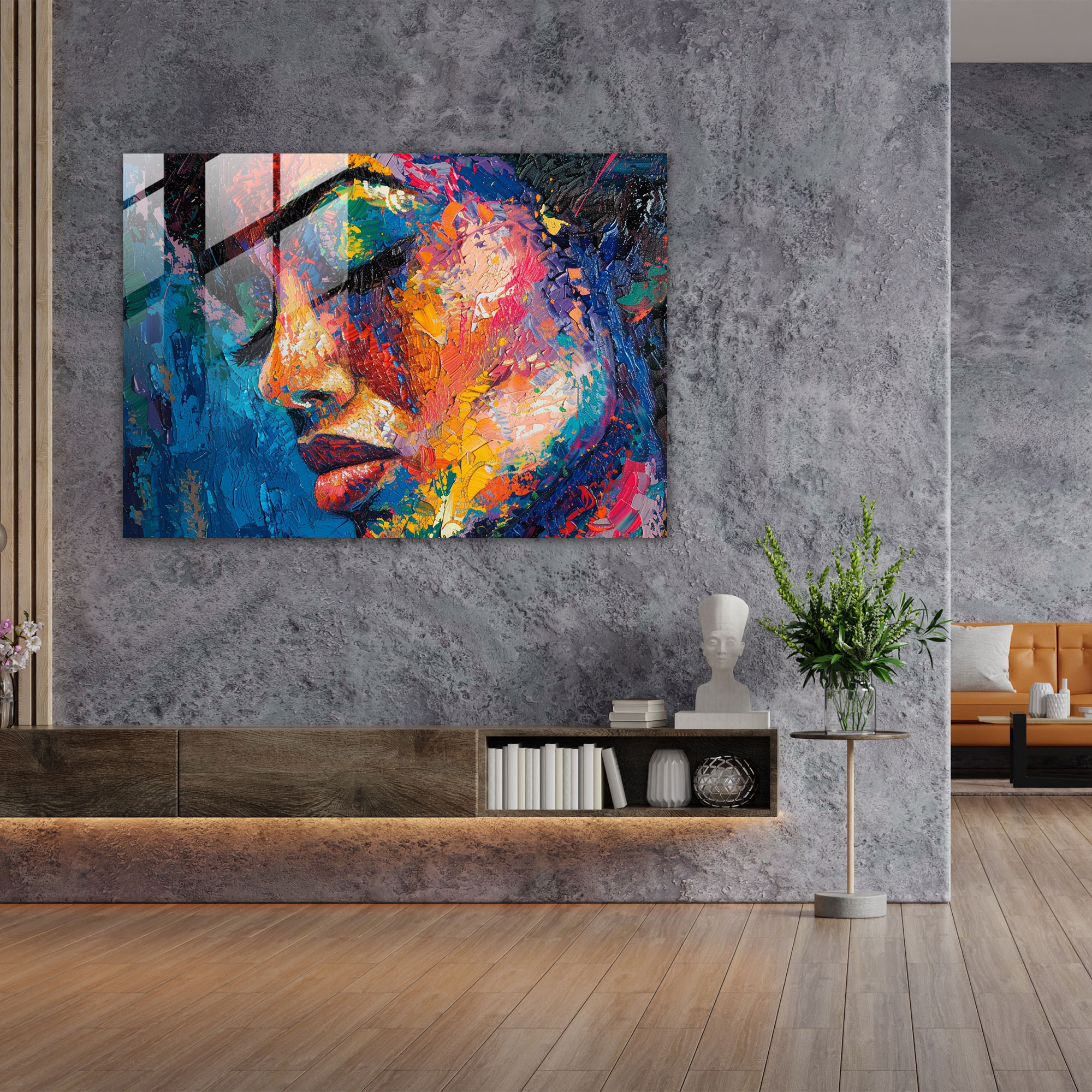 Bold Abstract Pointillism Wall Decoration - Pointillism, Pointillism, Wall Decoration, Glass Art