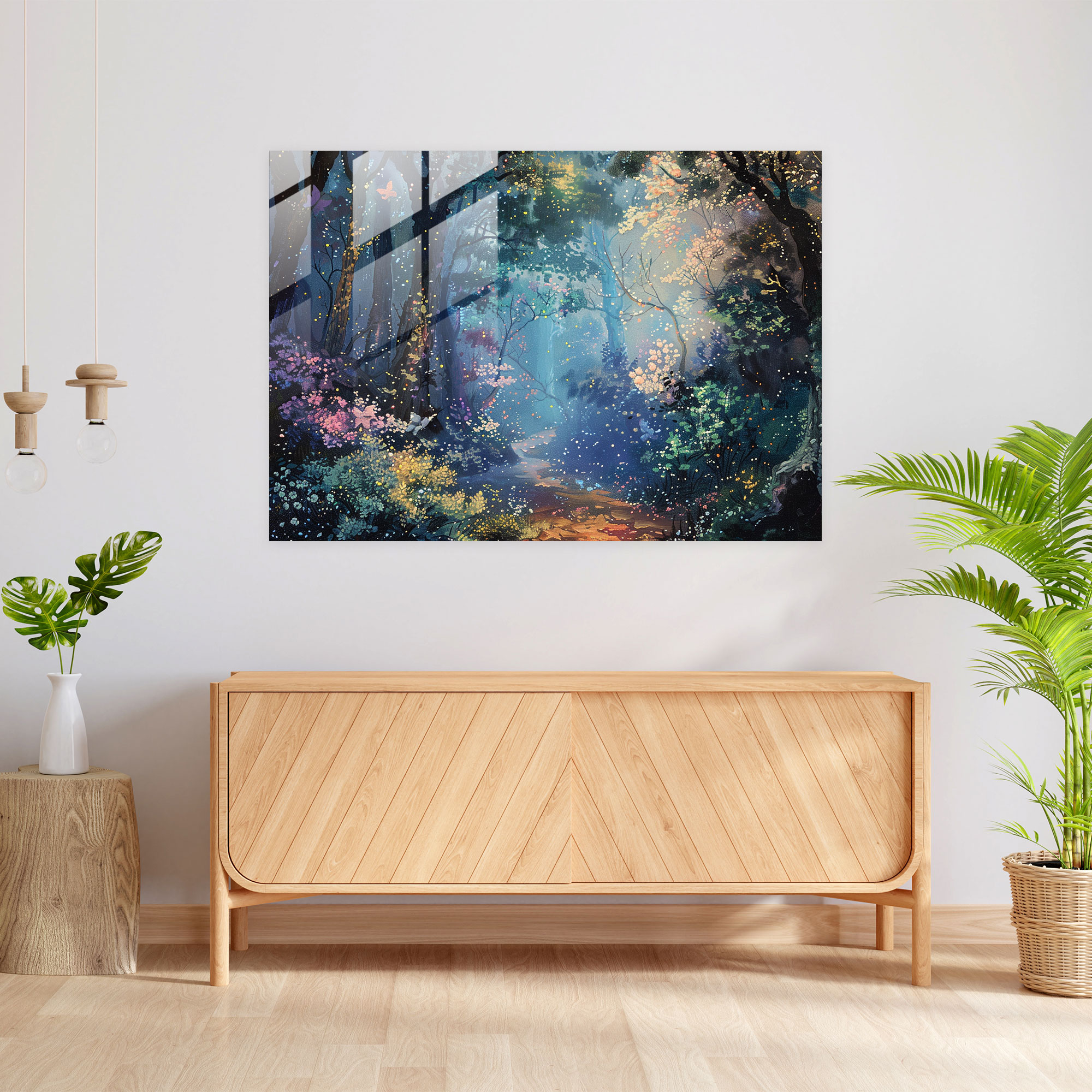 Mystical Forest Pointillism Home Decoration - Pointillism, Magical, Mystical Forest, Whimsical