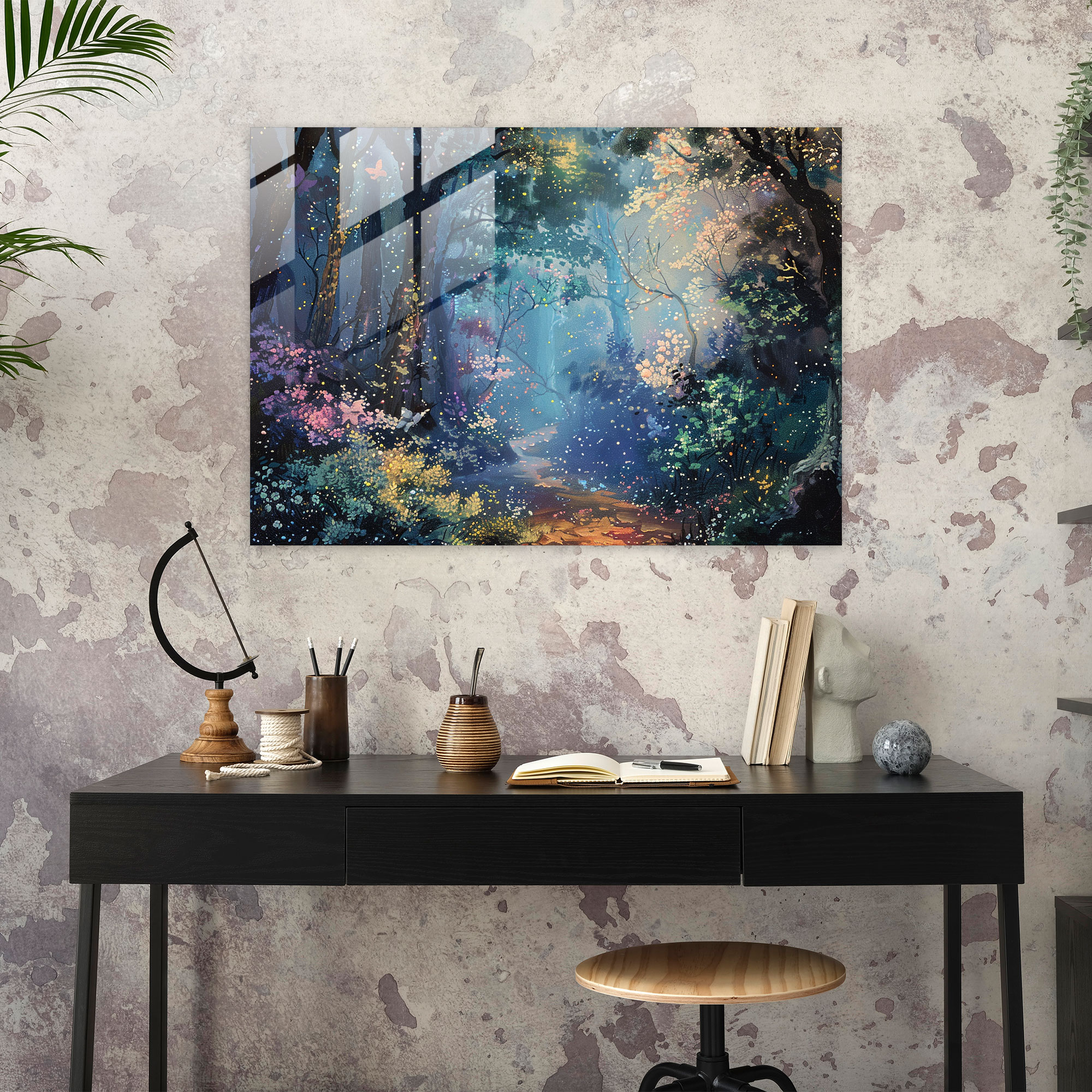 Mystical Forest Pointillism Home Decoration - Pointillism, Magical, Mystical Forest, Whimsical
