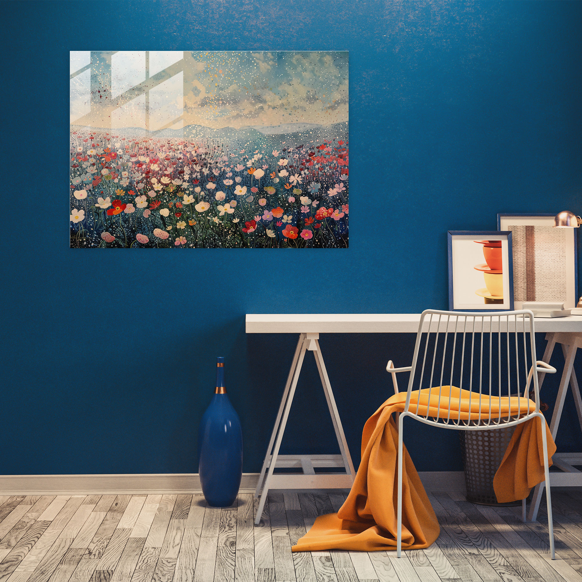 Pointillism Glass Print Wall Art Home Decoration - Pointillism, Glass Art, Modern Art, Home Decoration