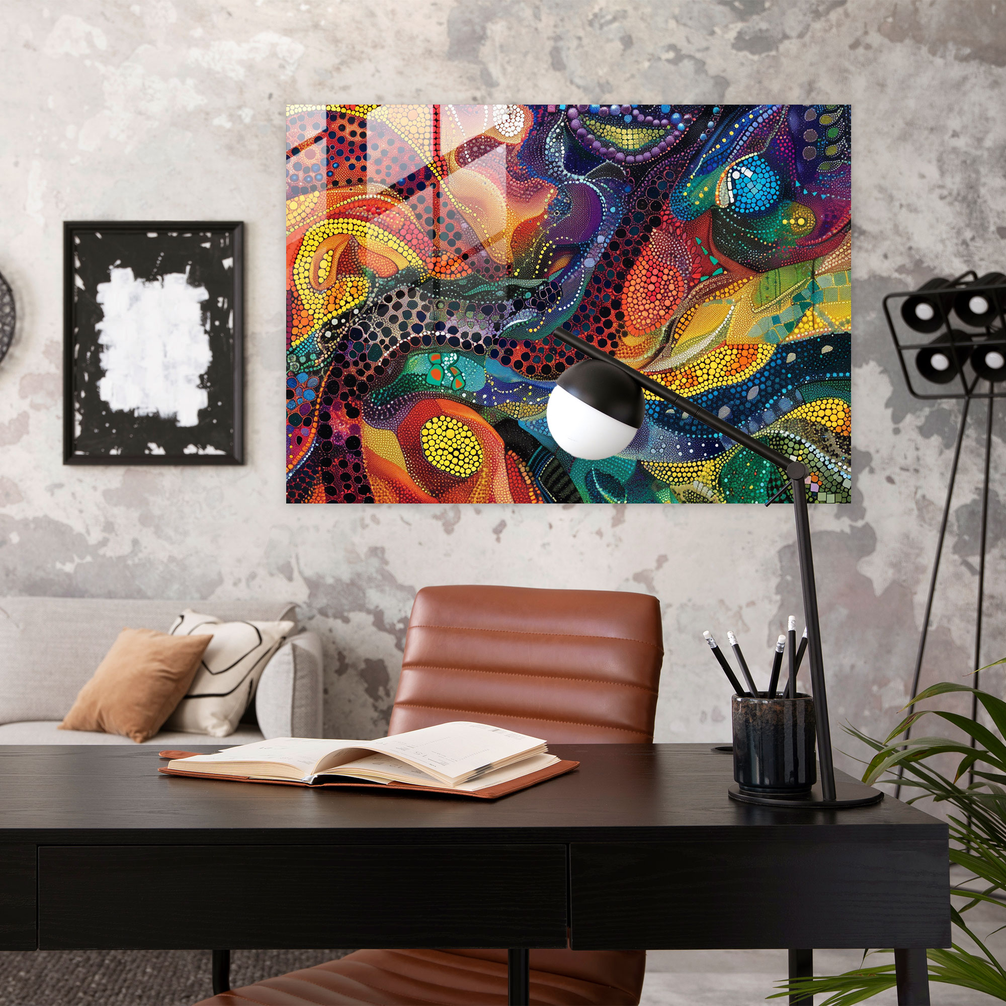 Mosaic Design Pointillism Modern Art - Pointillism, Pointillism, Home Decoration, Modern Art
