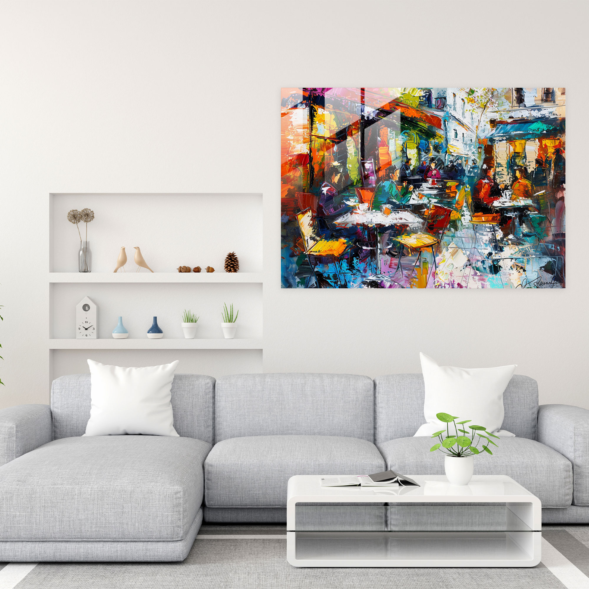 Post-Impressionism Glass Print - Urban Scene Glass Wall Art - Post-Impressionism, Modern Art, Glass Wall Art, Home Decoration