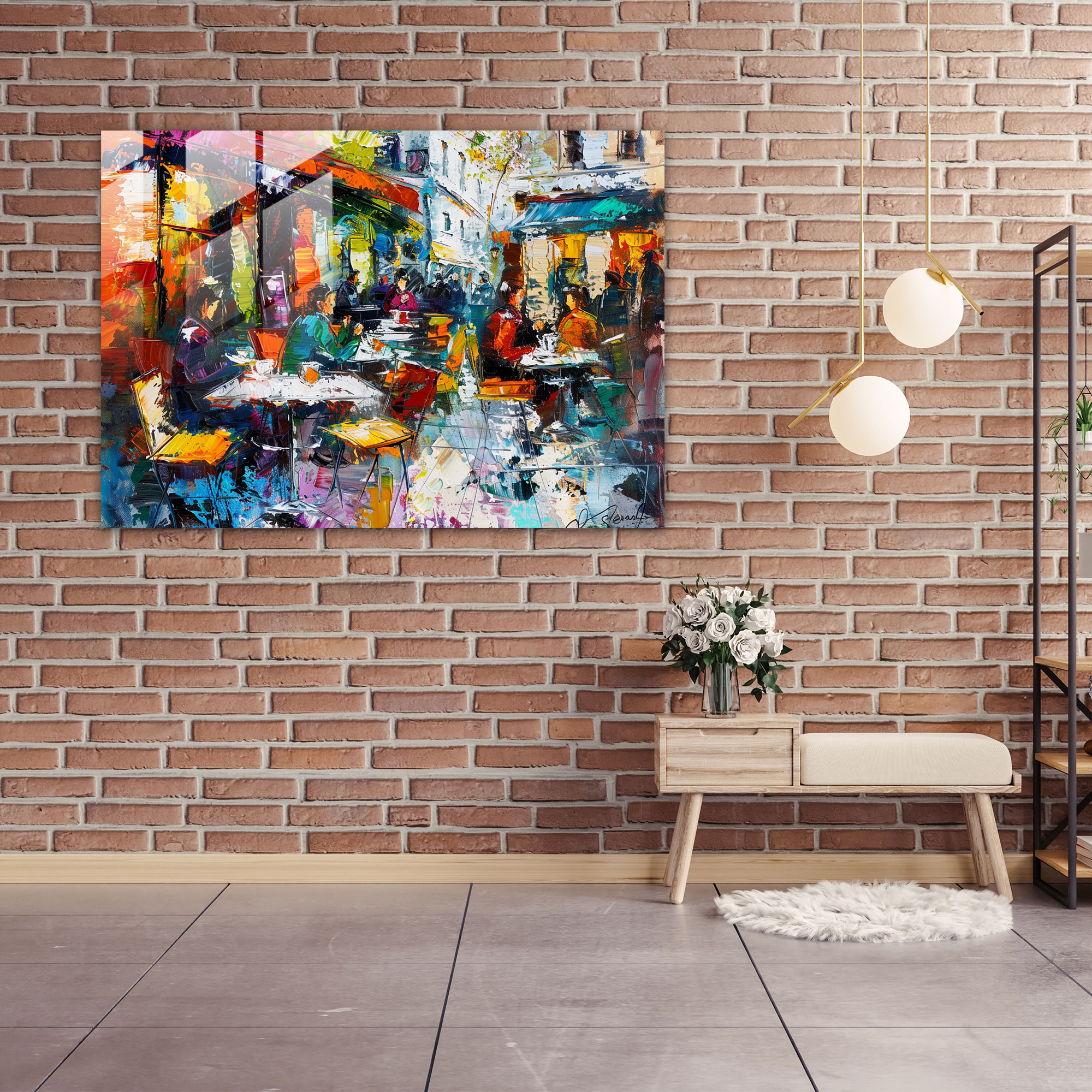 Post-Impressionism Glass Print - Urban Scene Glass Wall Art - Post-Impressionism, Modern Art, Glass Wall Art, Home Decoration