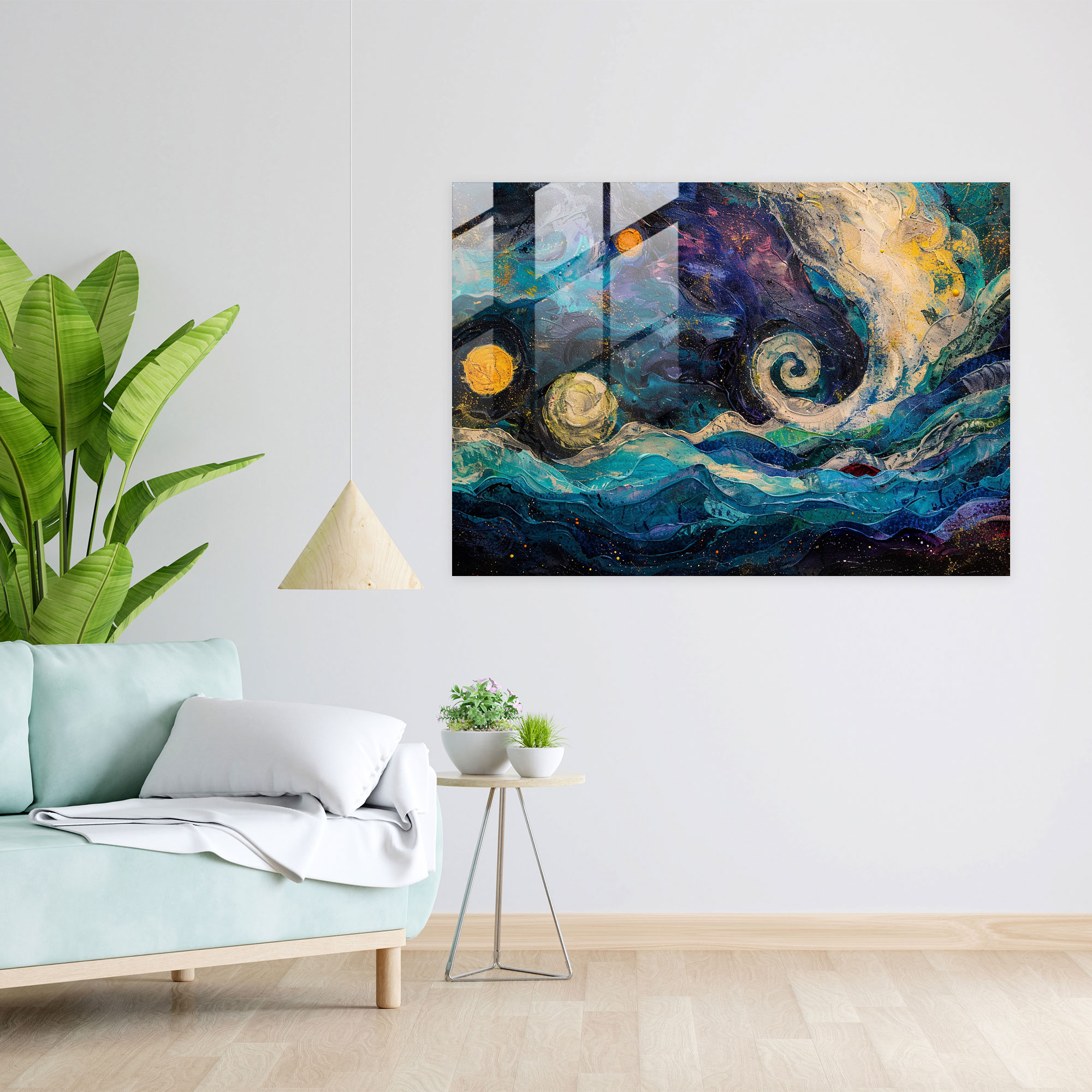 Starry Night Glass Print - Post-Impressionism, Glass Print, Post-Impressionism, Home Decoration