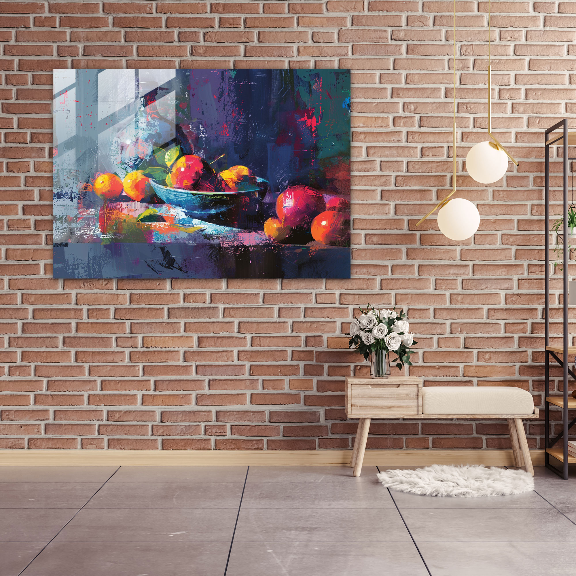 Bold Still Life Glass Print - Post-Impressionism, Wall Decoration, Post-Impressionism, Glass Print