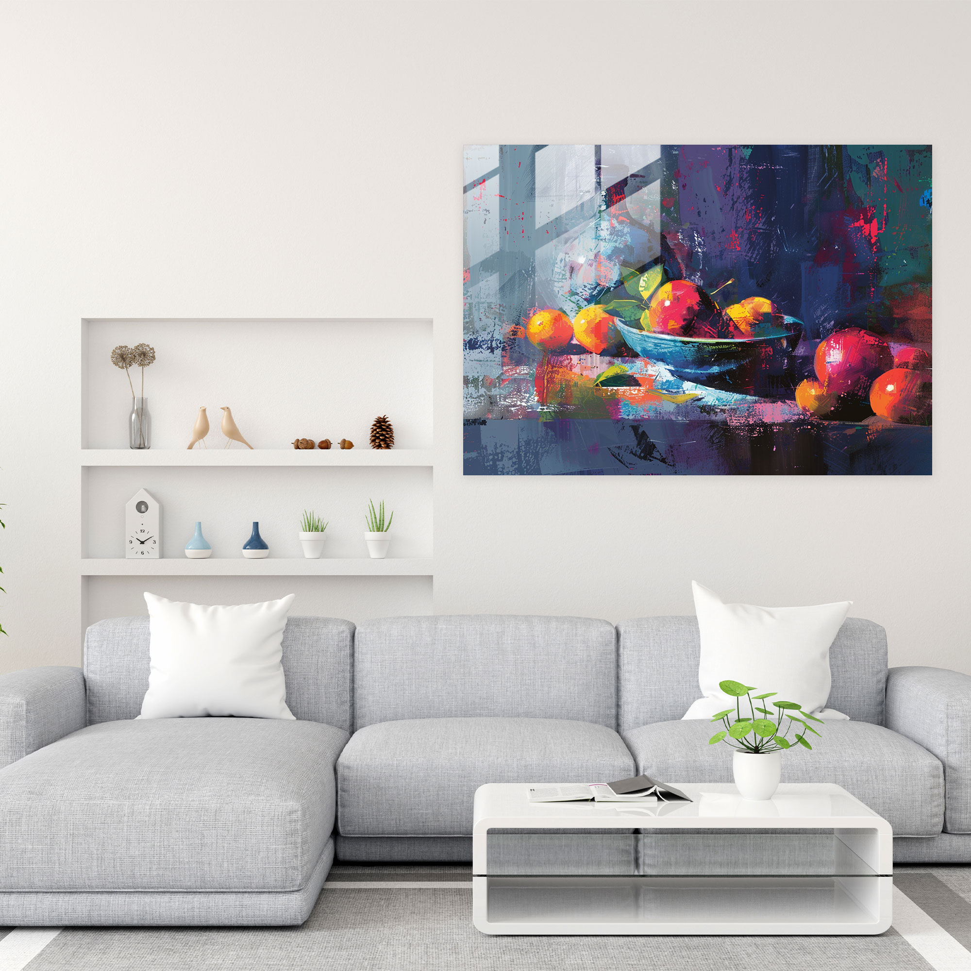 Bold Still Life Glass Print - Post-Impressionism, Wall Decoration, Post-Impressionism, Glass Print