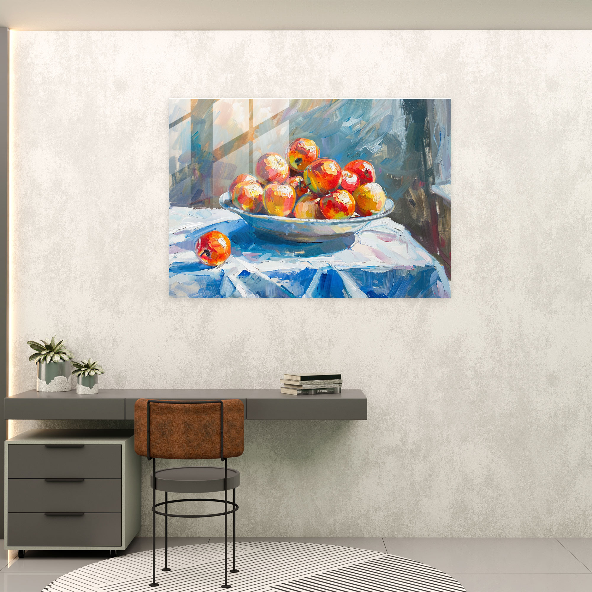 Apples Galore Glass Print - Post-Impressionism, Wall Decoration, Home Decoration, Glass Art