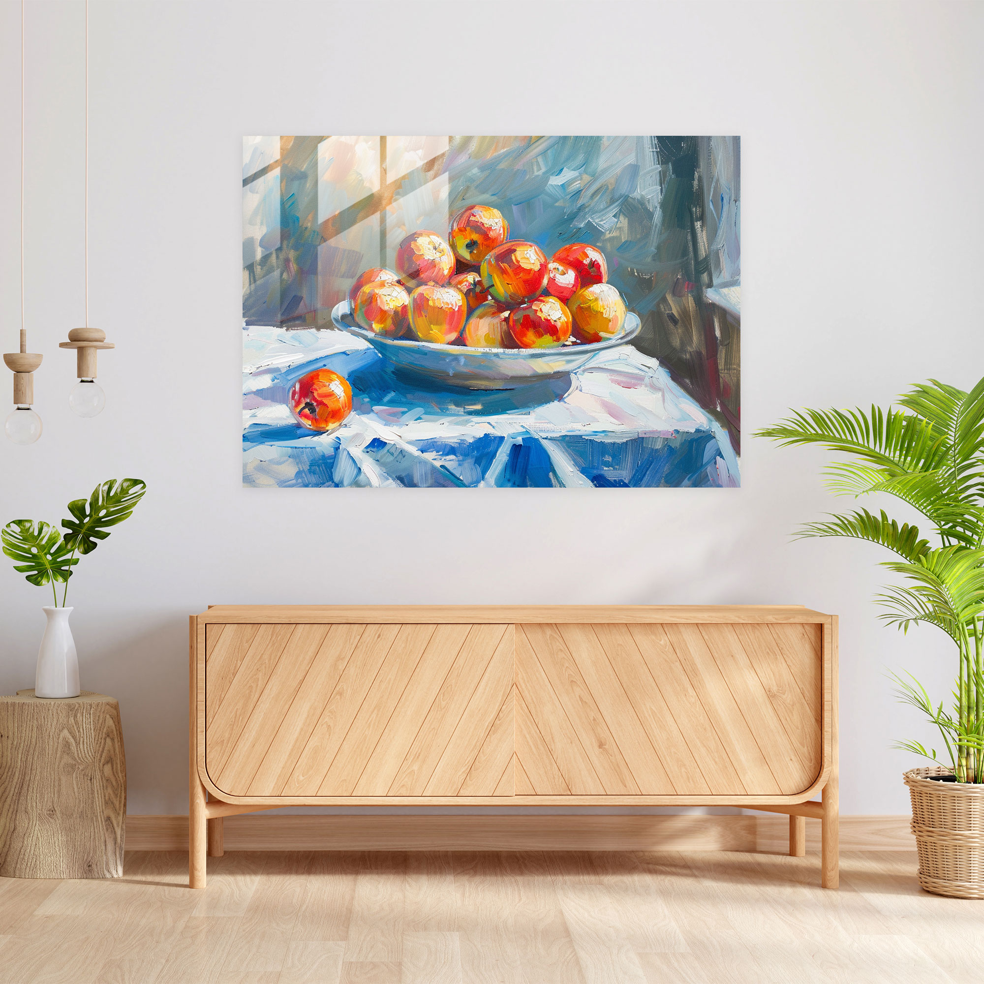 Apples Galore Glass Print - Post-Impressionism, Wall Decoration, Home Decoration, Glass Art