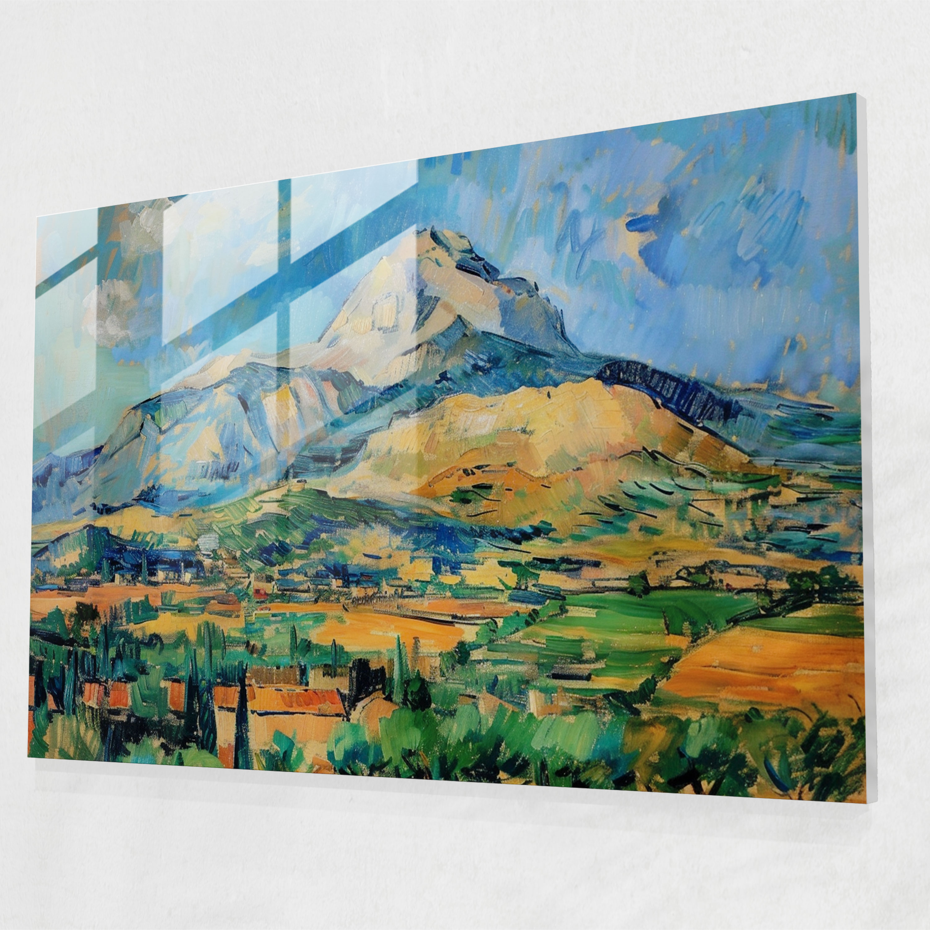 Mountains Majesty Glass Print - Post-Impressionism, Post-Impressionism, Glass Art, Home Decoration