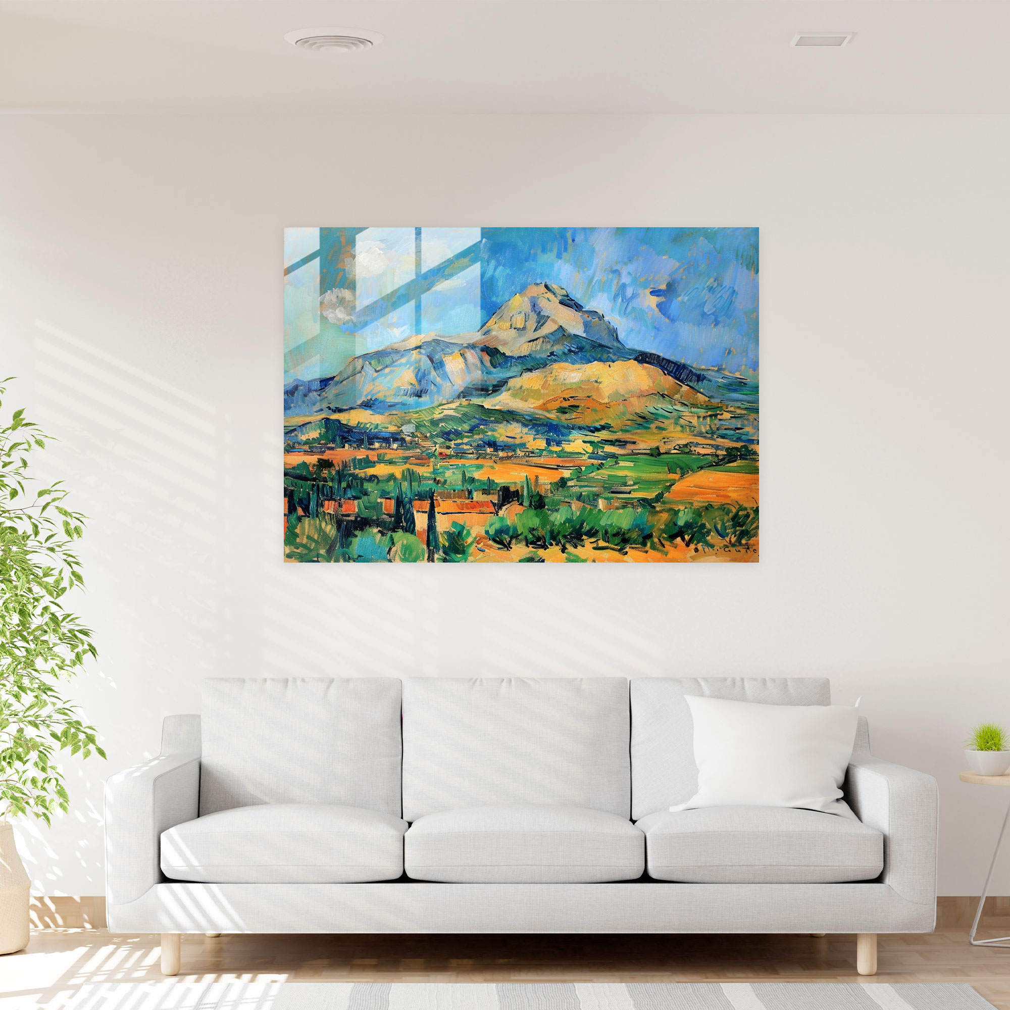 Mountains Majesty Glass Print - Post-Impressionism, Post-Impressionism, Glass Art, Home Decoration