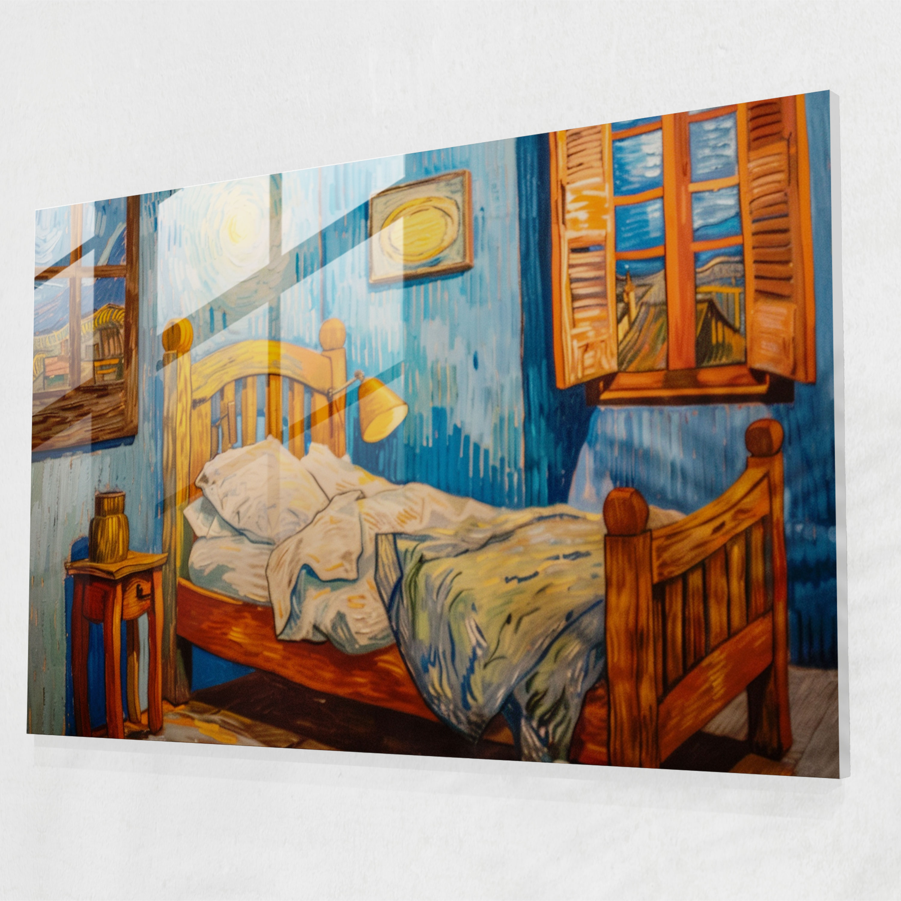 Bedroom Bliss Glass Print - Post-Impressionism, Post-Impressionism, Glass Wall Art, Glass Print