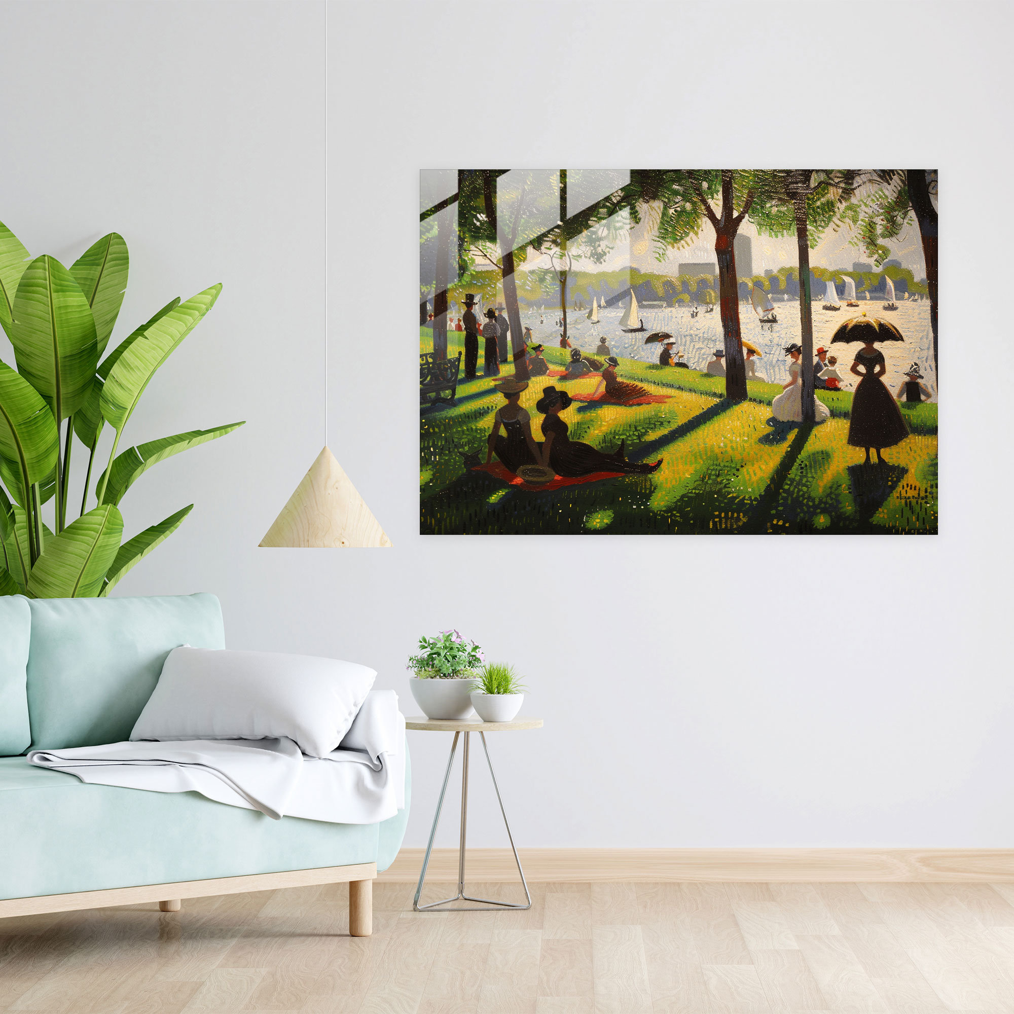 La Grande Jatte Glass Wall Art - Post-Impressionism, Home Decoration, Glass Art, Wall Decoration