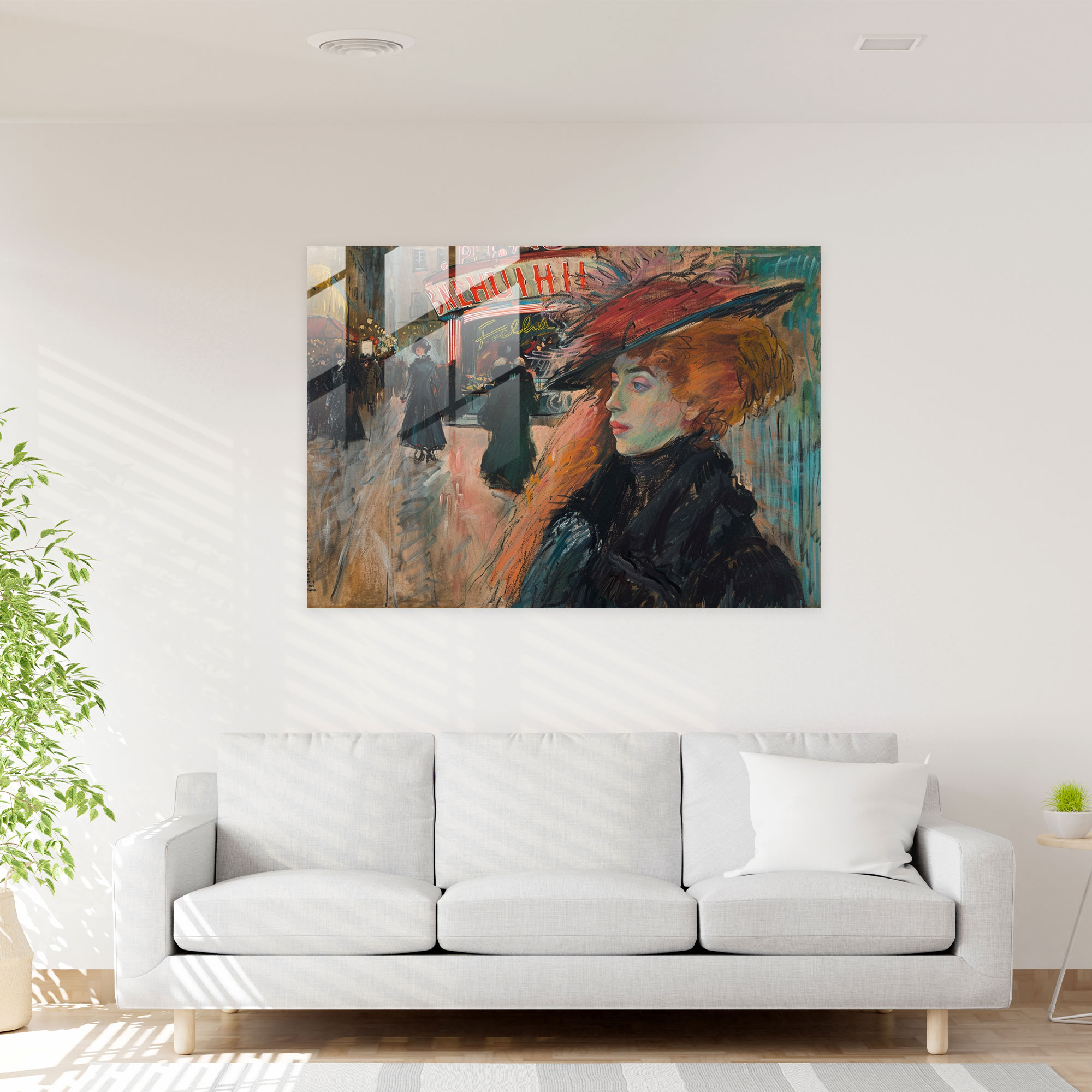 Post-Impressionism La Goulue Glass Print - Post-Impressionism, Home Decoration, Glass Print, Wall Decoration