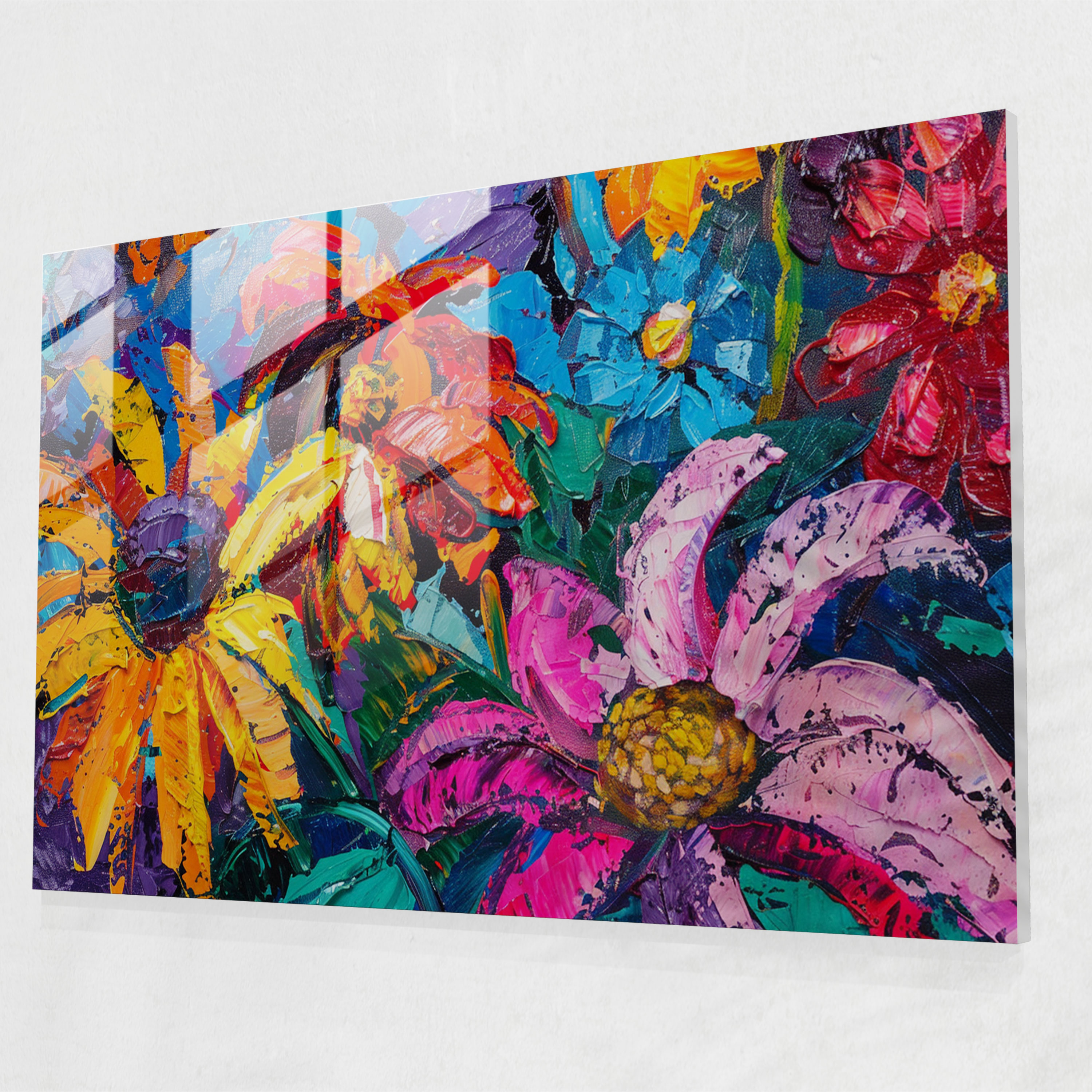 Post-Impressionism Glass Wall Art: Colorful Still Life - Post-Impressionism, Home Decoration, Glass Wall Art, Glass Art