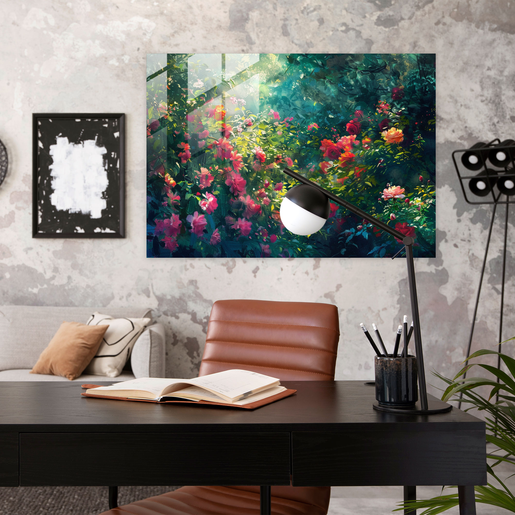 Blooming Garden Glass Print - Post-Impressionism, Post-Impressionism, Modern Art, Home Decoration