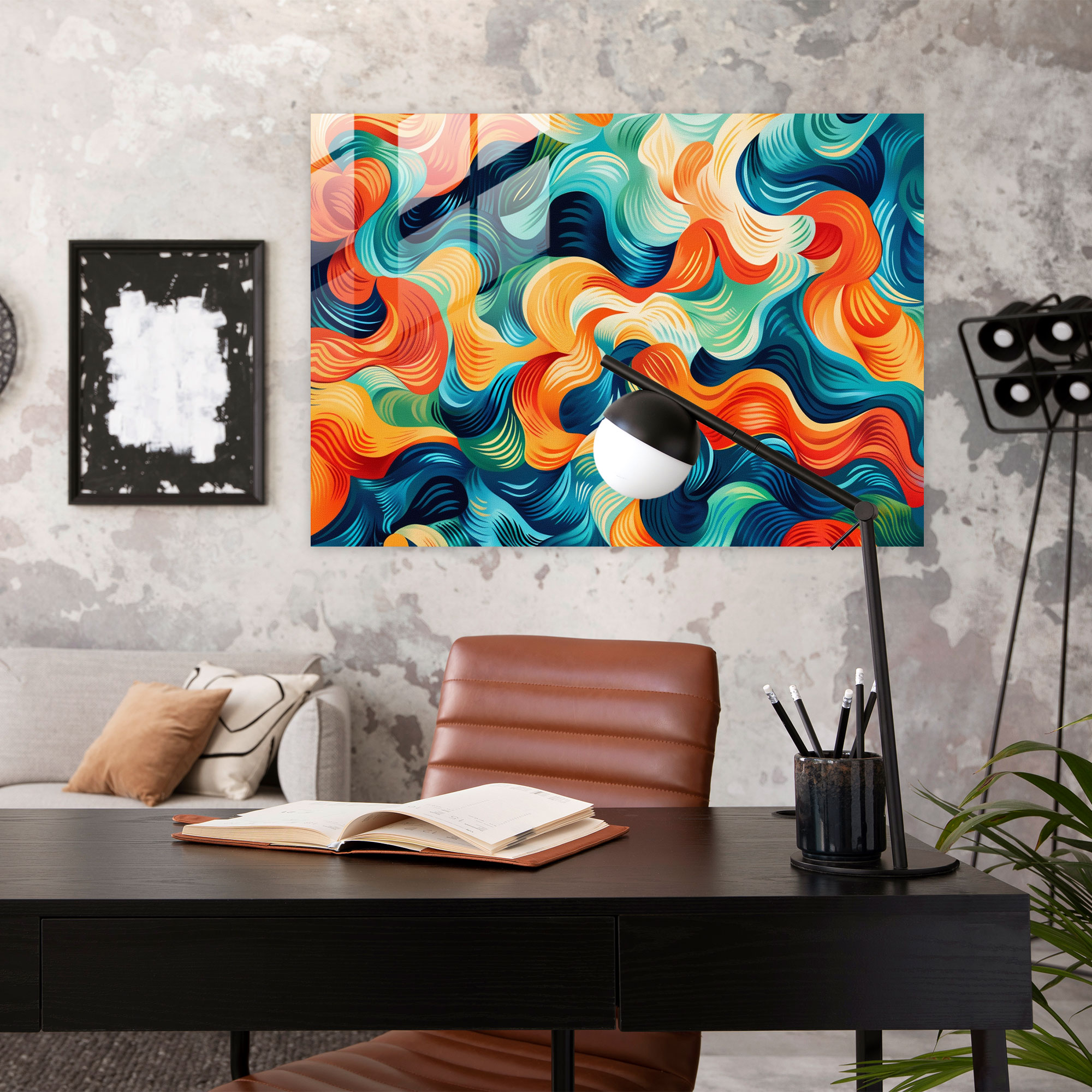 Vibrant Patterns Glass Print - Post-Impressionism, Post-Impressionism, Glass Art, Home Decoration