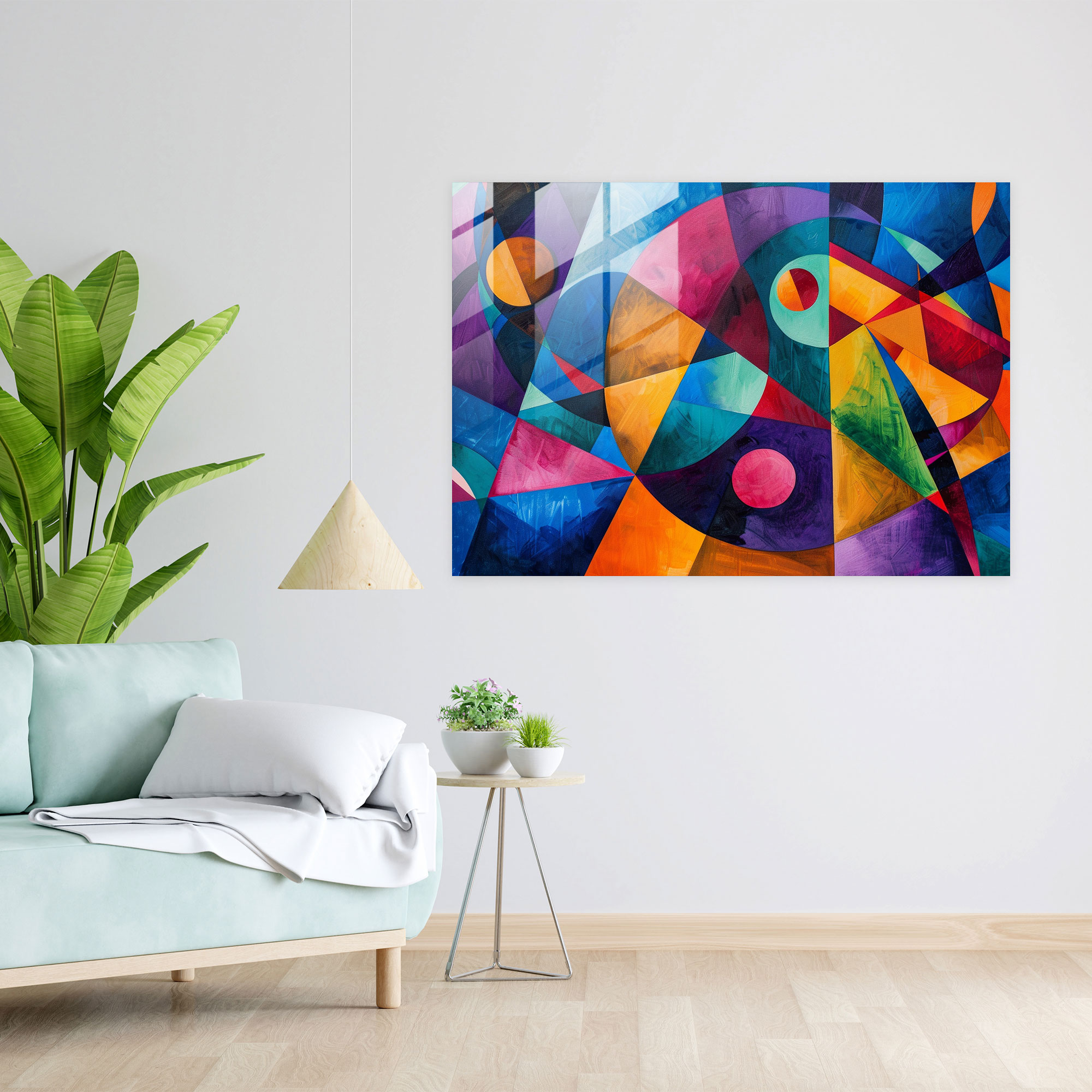Post-Impressionism Geometric Glass Print - Post-Impressionism, Wall Decoration, Home Decoration, Glass Print