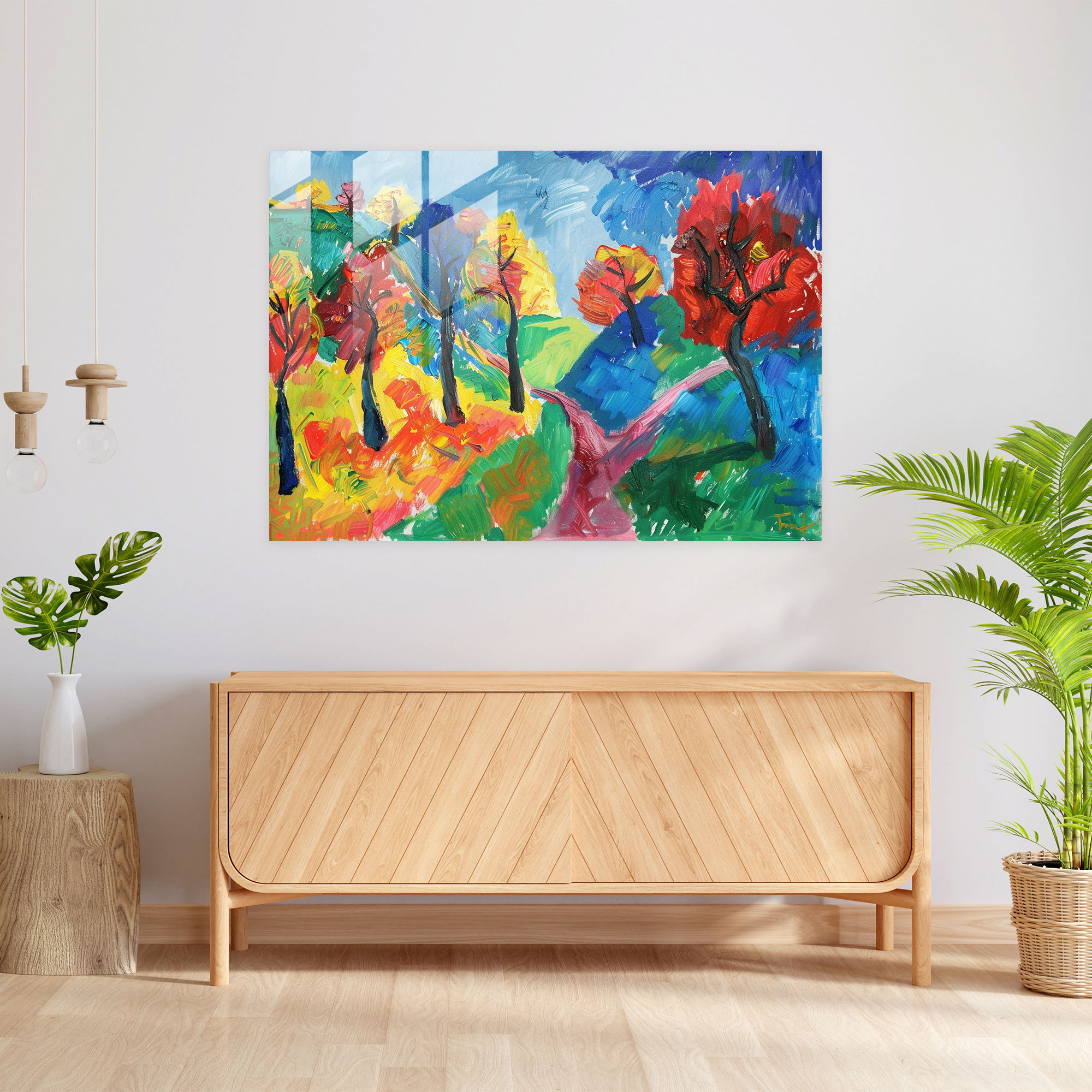 Post-Impressionism Landscape Glass Wall Art - Post-Impressionism, Modern Art, Home Decoration, Glass Art