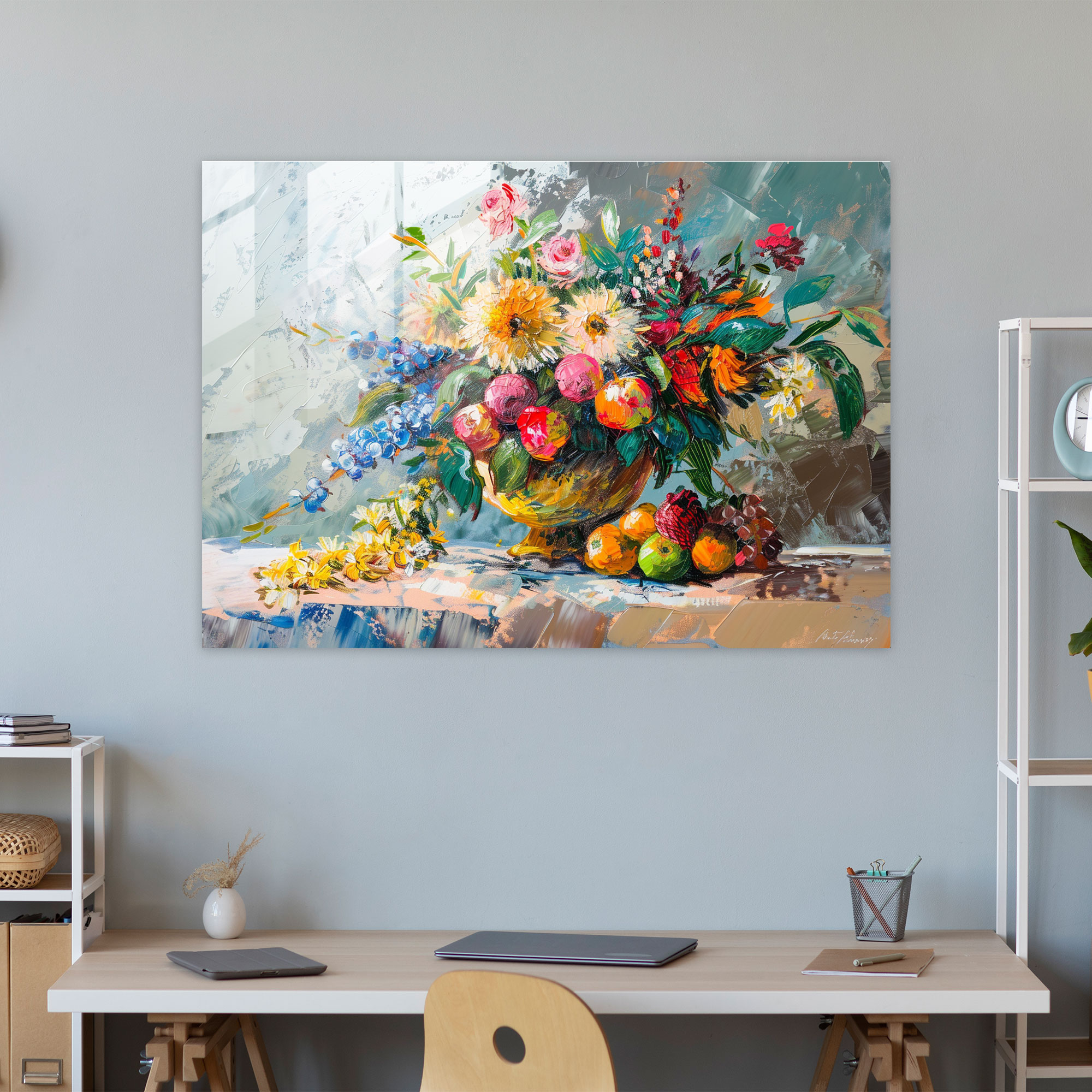 Post-Impressionism Still Life Glass Print - Post-Impressionism, Post-Impressionism, Wall Decoration, Modern Art