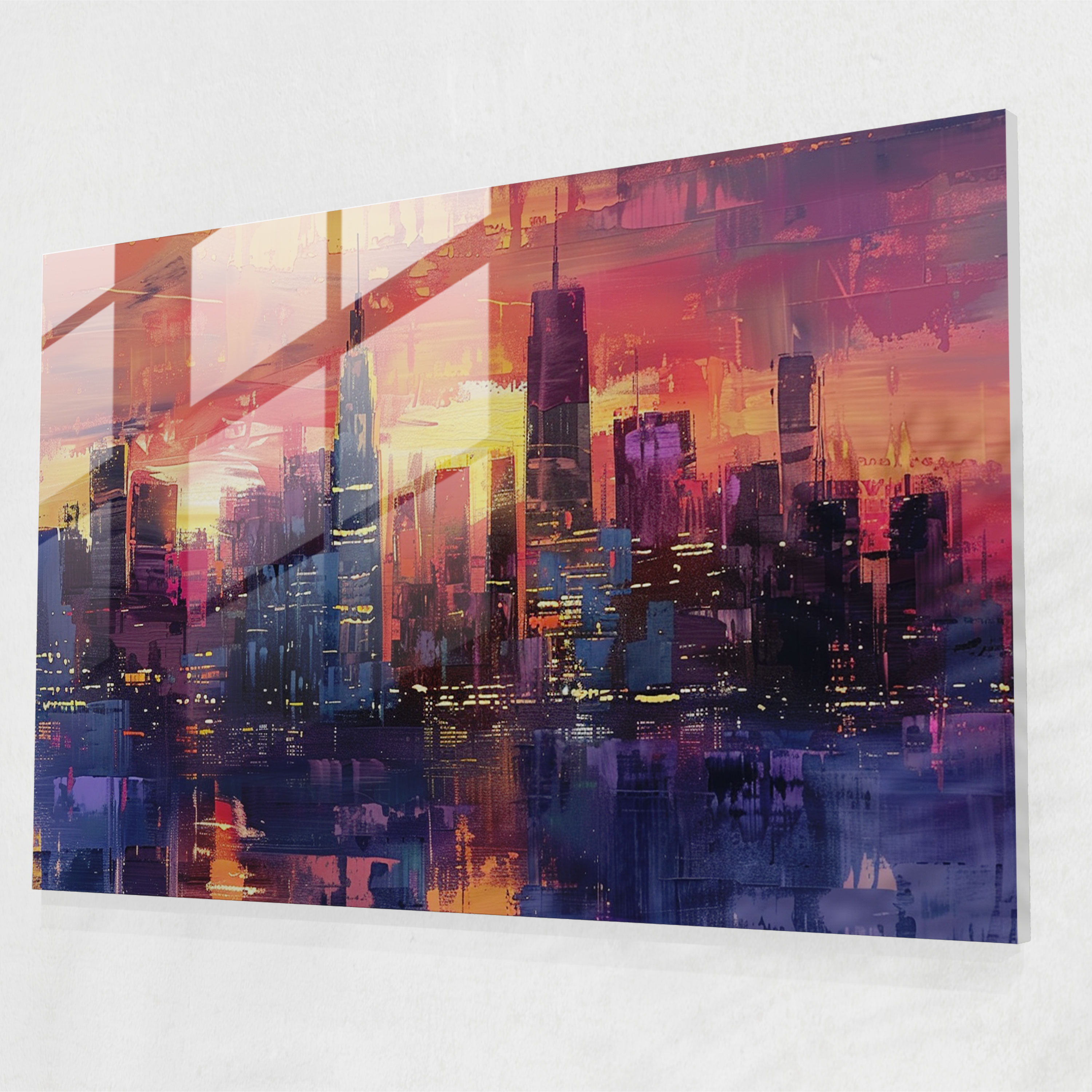 Post-Impressionism Cityscape Glass Print - Post-Impressionism, Glass Art, Wall Decoration, Home Decoration