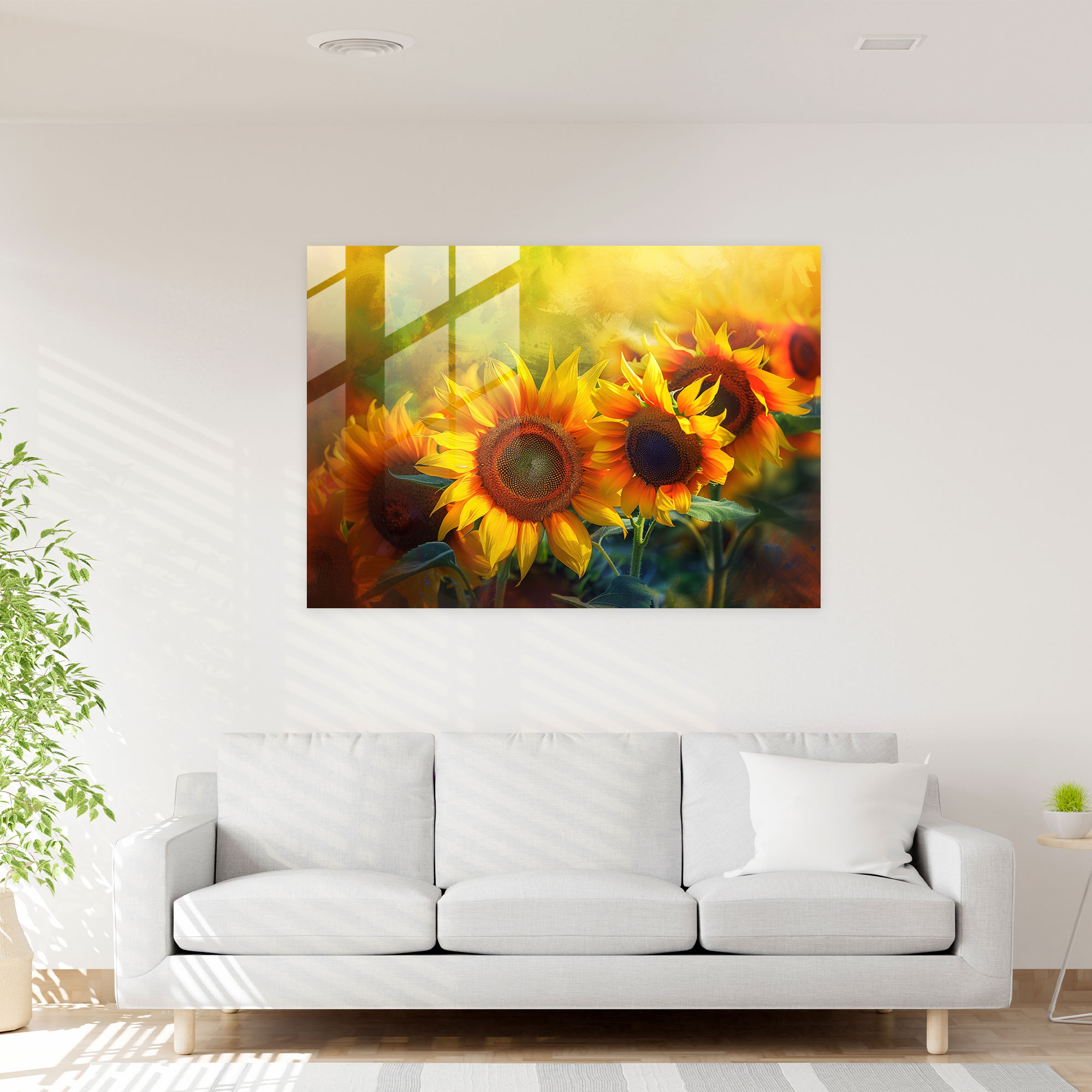 Post-Impressionism Sunflowers Glass Print - Post-Impressionism, Glass Print, Glass Wall Art, Modern Art