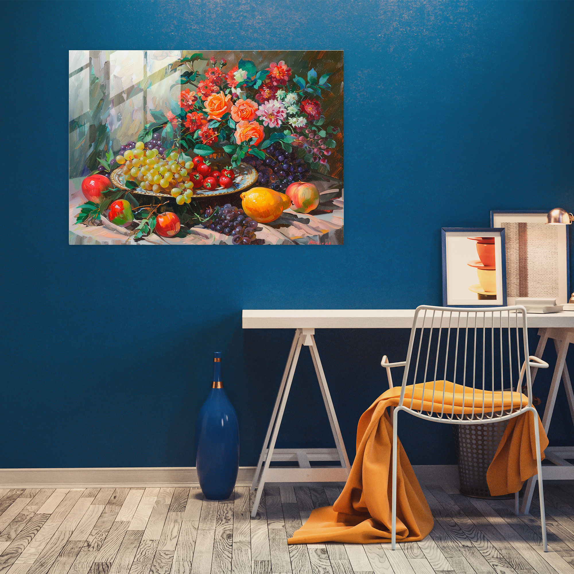 Post-Impressionism Still Life Glass Print - Post-Impressionism, Wall Decoration, Home Decoration, Modern Art