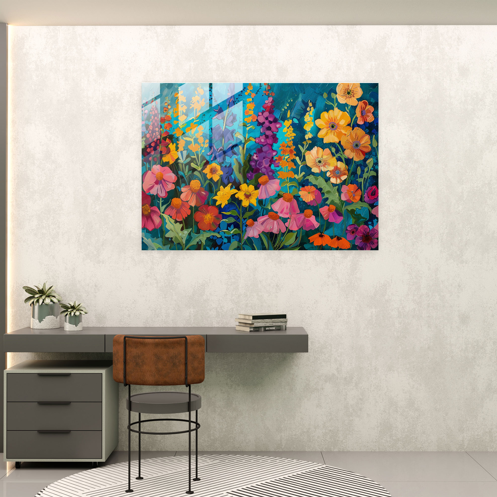 Post-Impressionism Garden Glass Wall Art - Post-Impressionism, Glass Art, Home Decoration, Modern Art