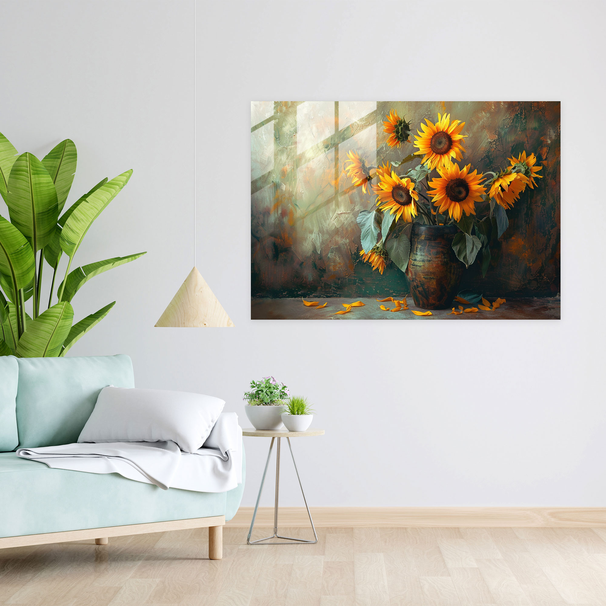Sunflowers Glass Print - Post-Impressionism, Home Decoration, Glass Wall Art, Glass Print