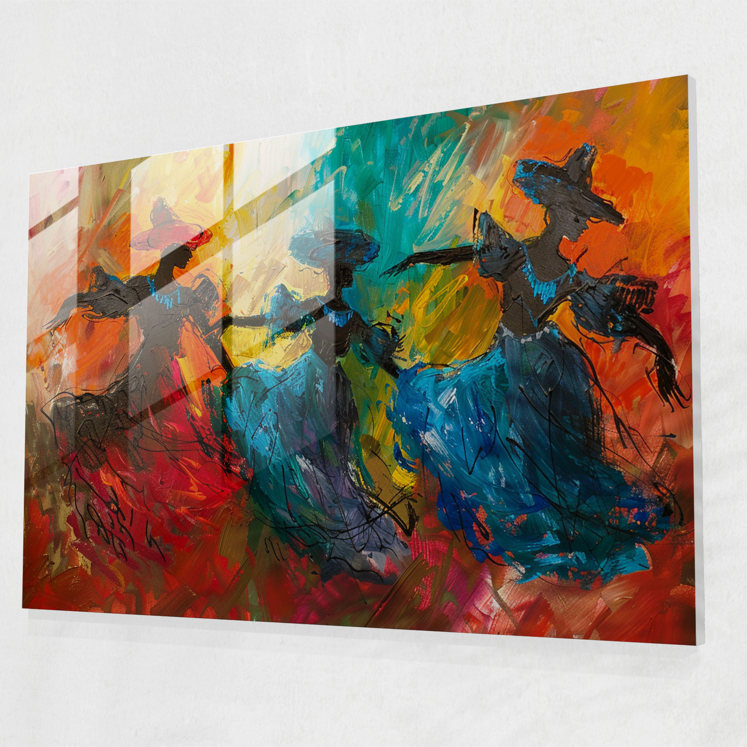 Cancan Girls Glass Print - Post-Impressionism, Wall Decoration, Home Decoration, Glass Print