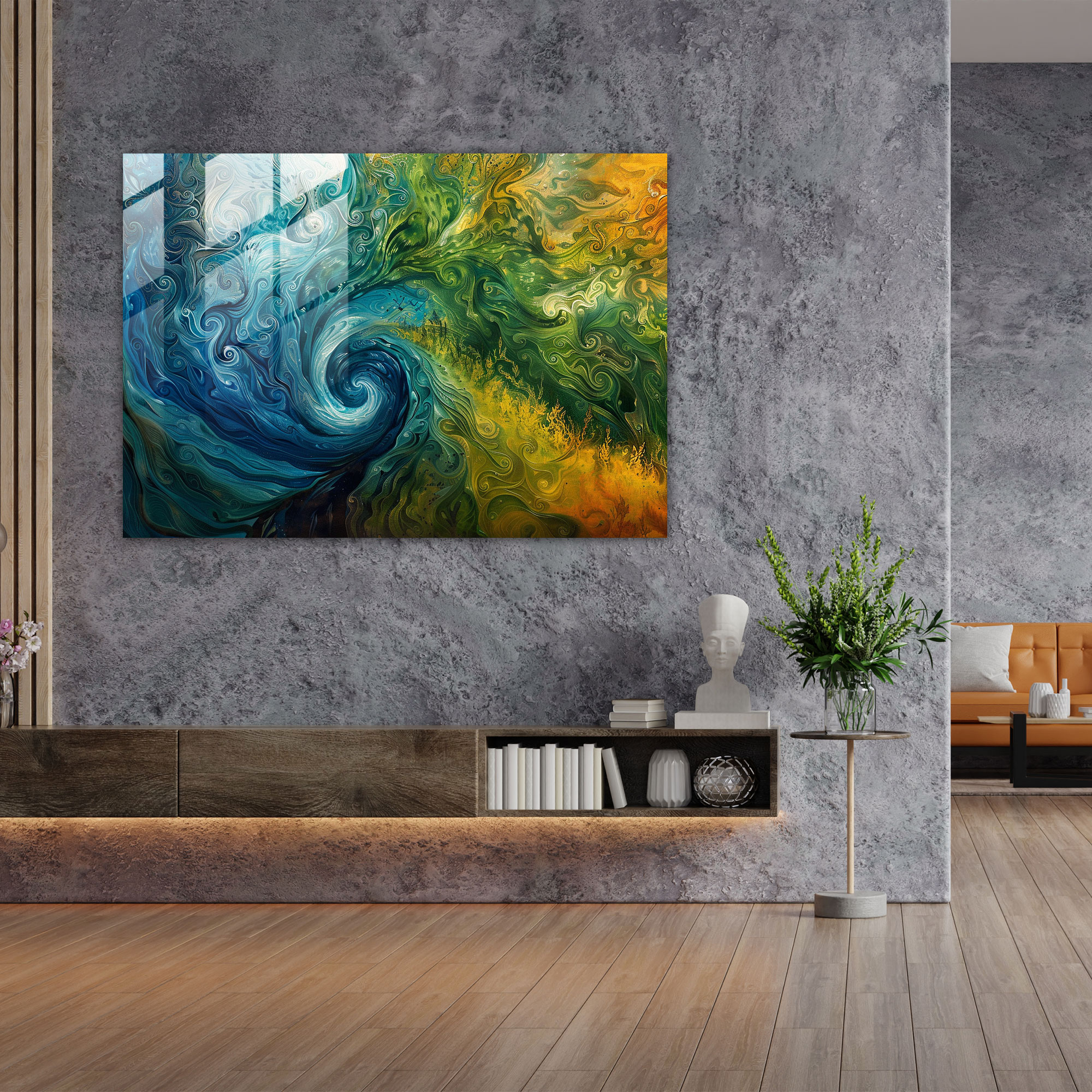 Nature Patterns Glass Wall Art - Post-Impressionism, Glass Wall Art, Home Decoration, Post-Impressionism