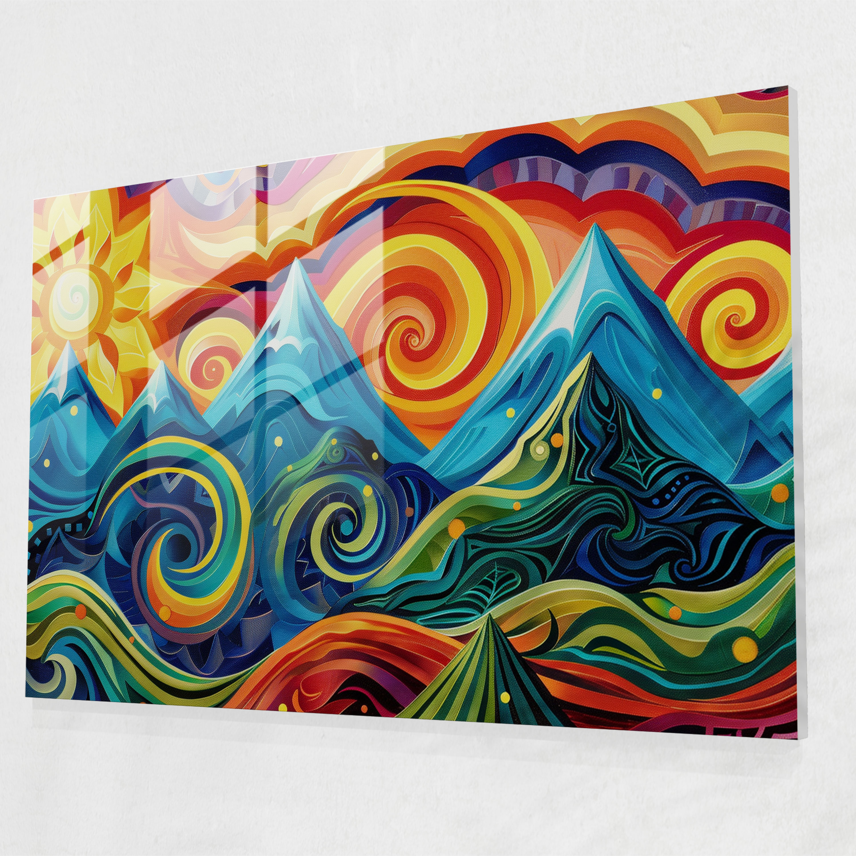 Mountain View Glass Print - Post-Impressionism, Post-Impressionism, Glass Print, Glass Art