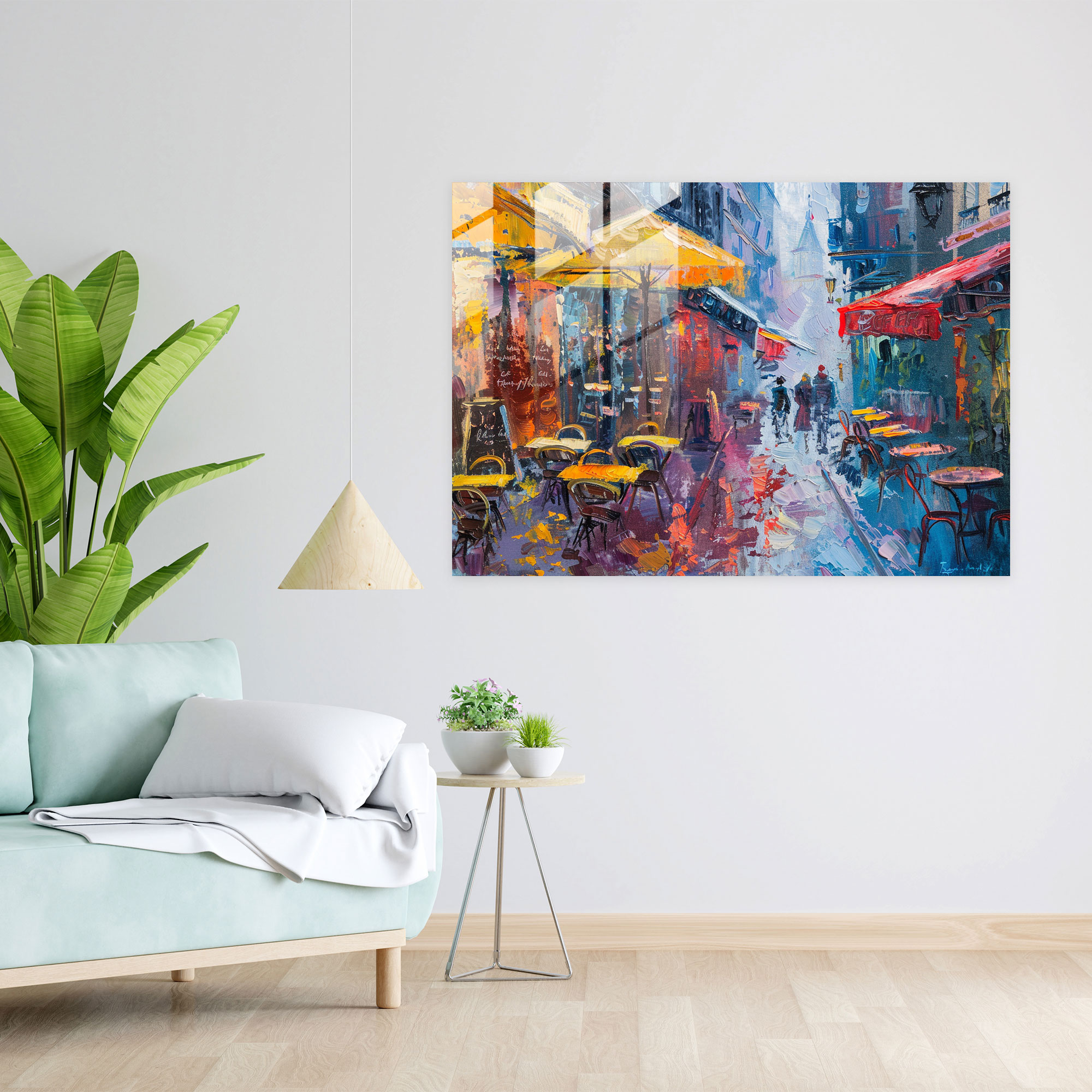 Paris Street Glass Wall Art - Post-Impressionism, Glass Art, Glass Wall Art, Modern Art
