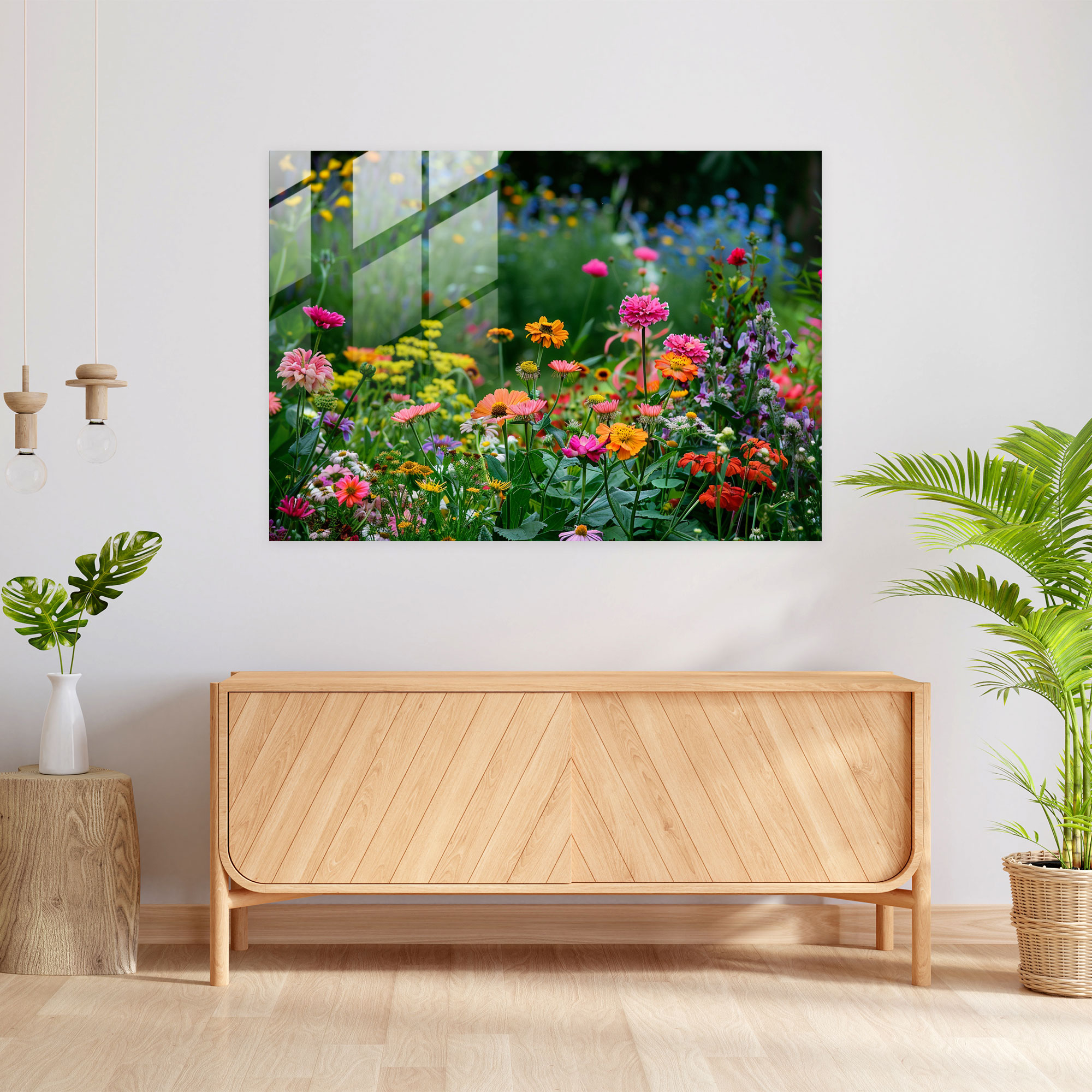 Colorful Garden Glass Print - Post-Impressionism, Glass Art, Post-Impressionism, Modern Art