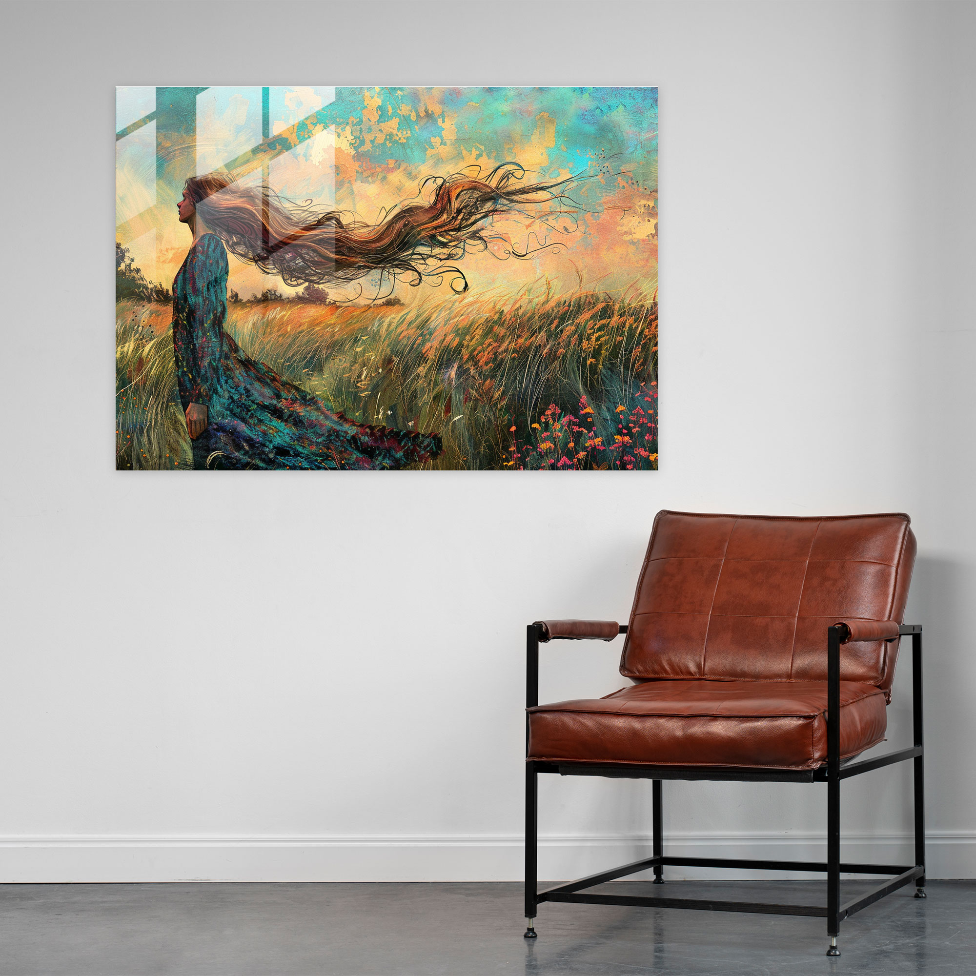 Dreamy Landscape Glass Wall Art - Post-Impressionism, Glass Wall Art, Modern Art, Post-Impressionism