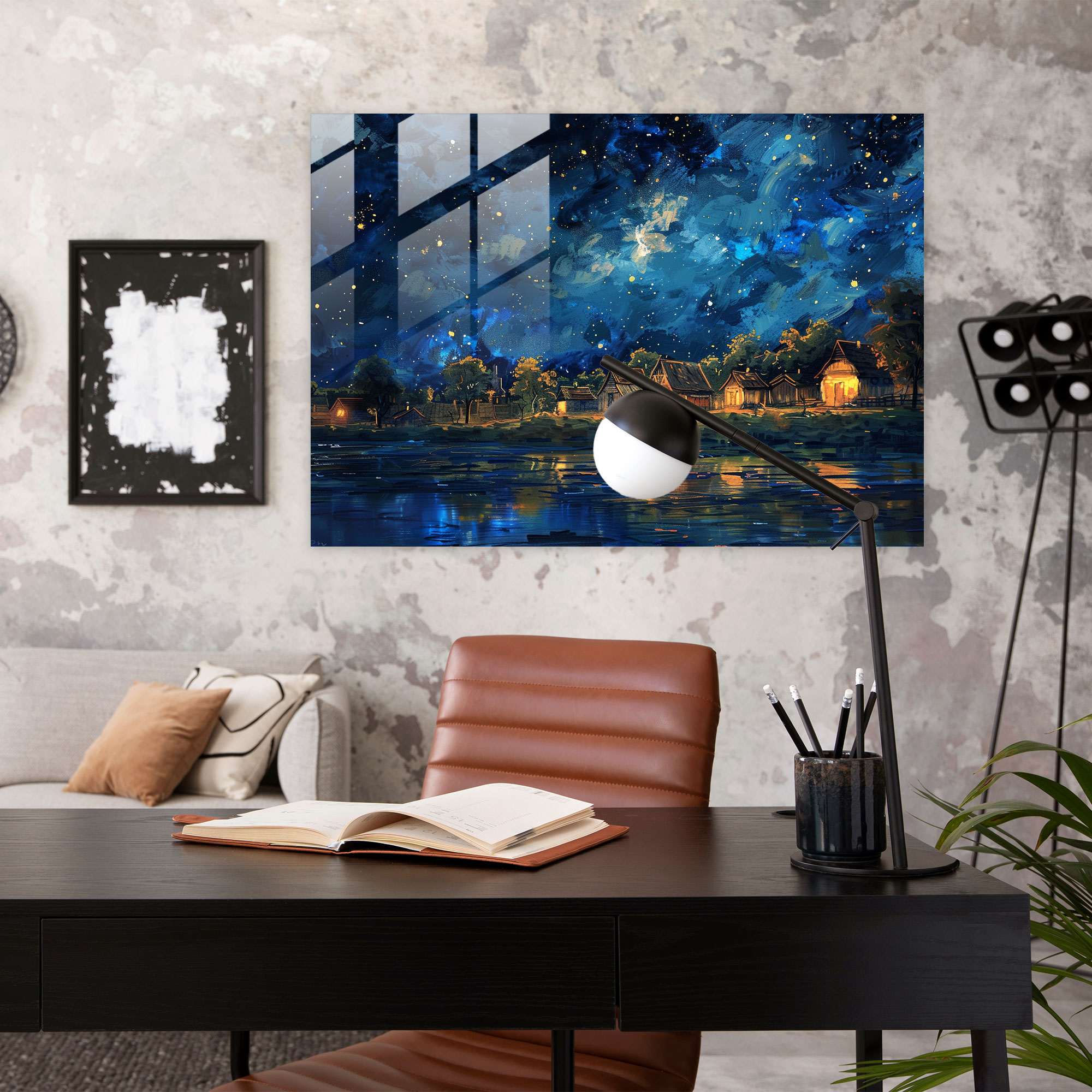 Starry Night Glass Wall Art - Post-Impressionism, Wall Decoration, Post-Impressionism, Modern Art