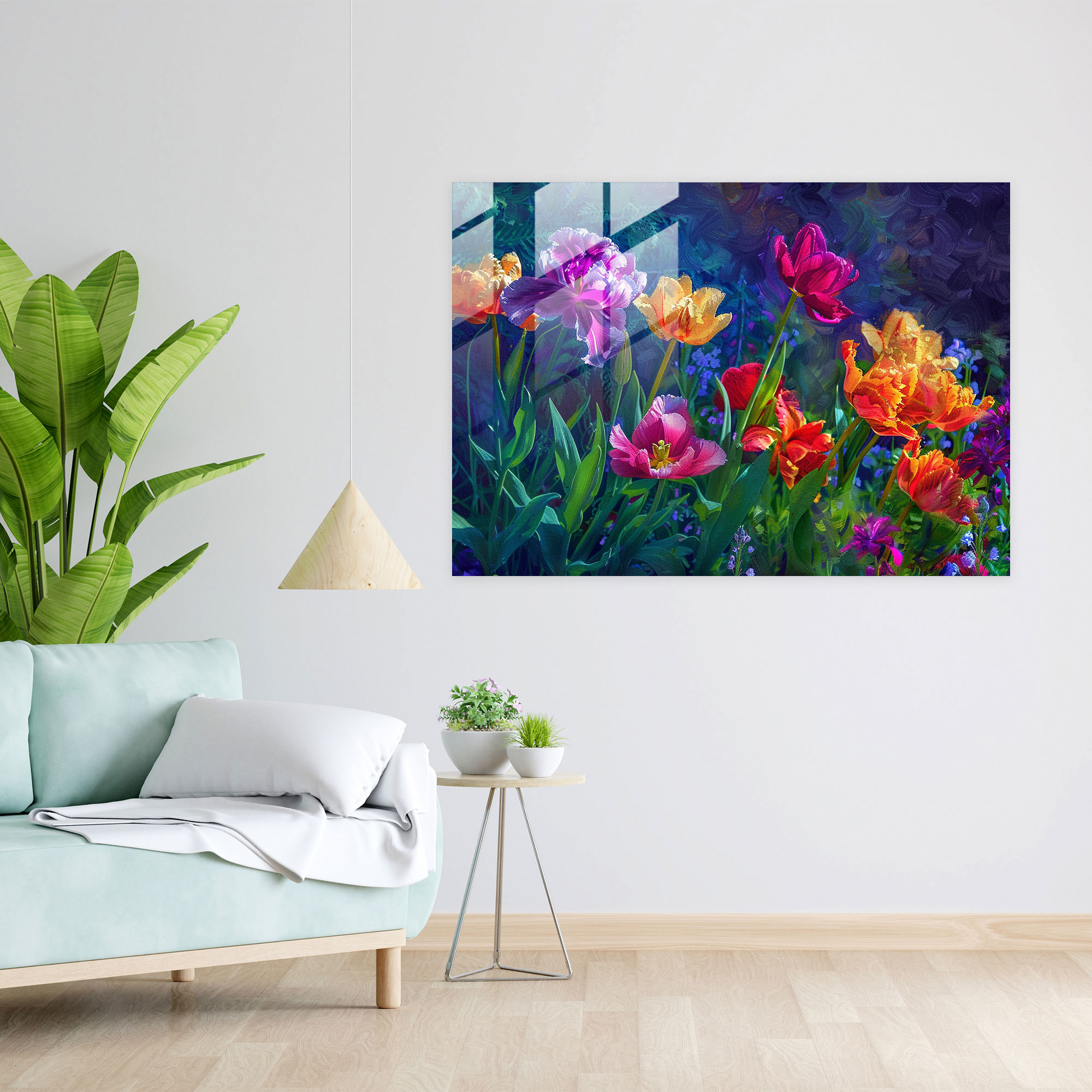 Floral Garden Glass Wall Art - Post-Impressionism, Home Decoration, Post-Impressionism, Modern Art