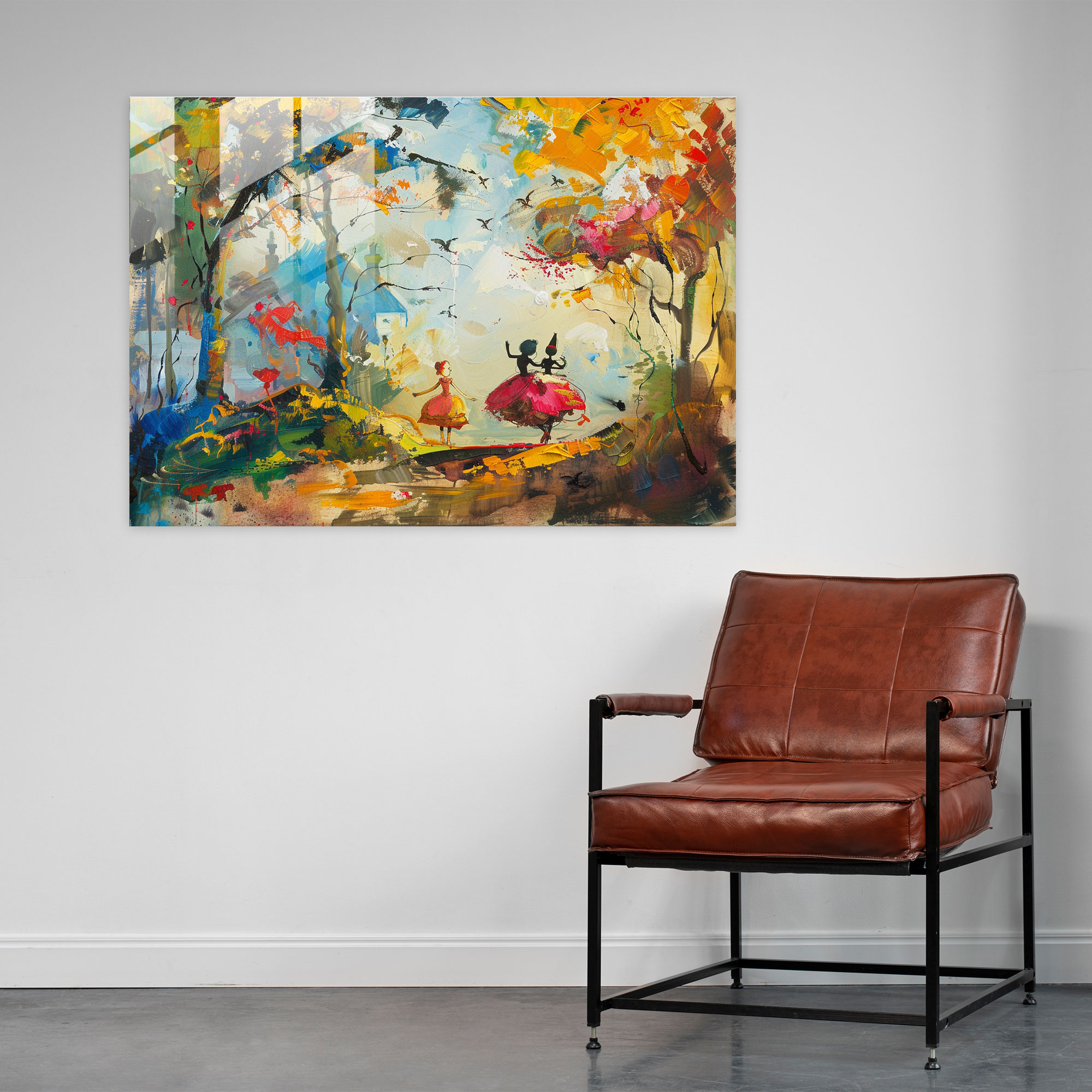 Whimsical Fairytale Glass Print - Post-Impressionism, Home Decoration, Modern Art, Glass Art