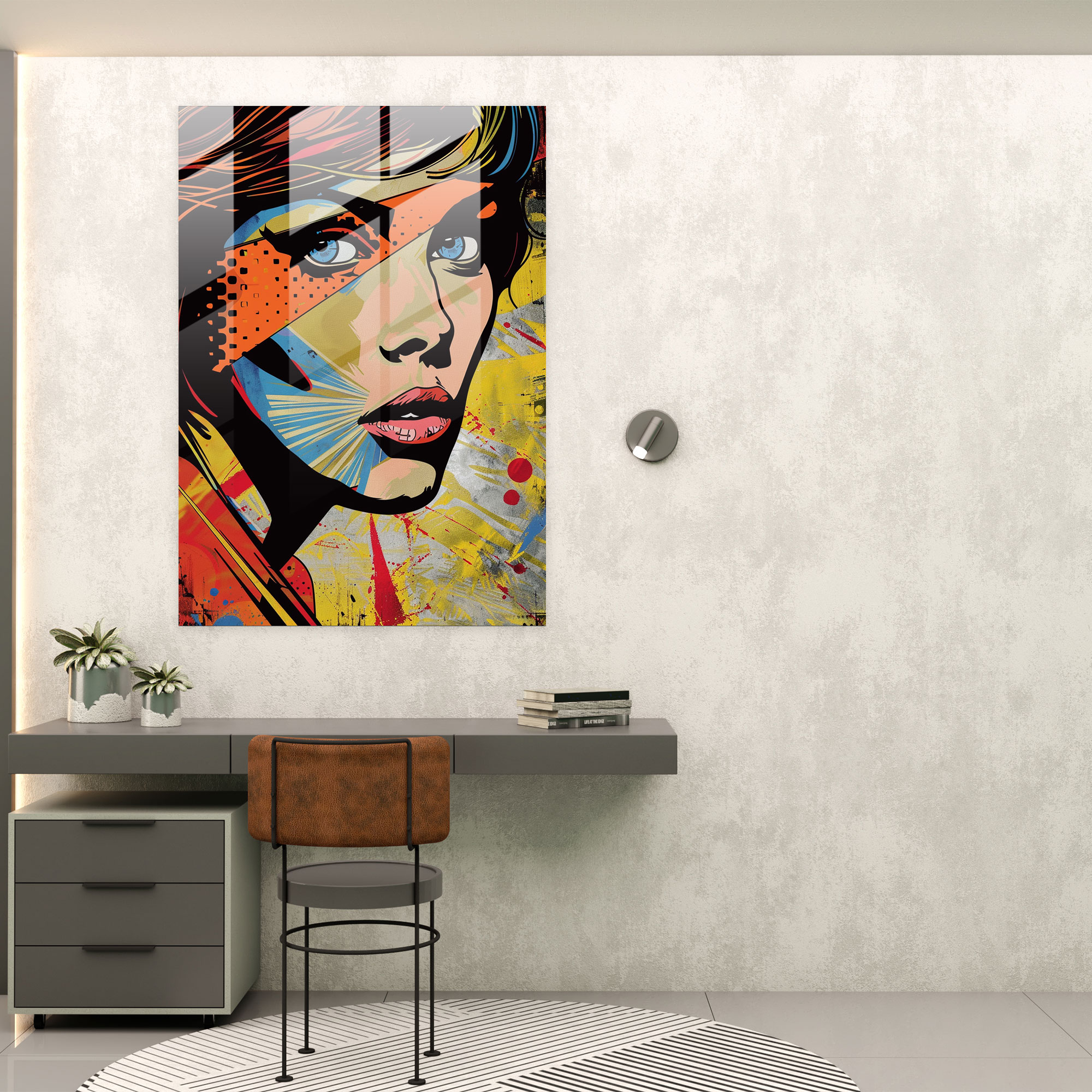 Popart Style Glass Art - Popart, Glass Print, Modern Art, Wall Decoration