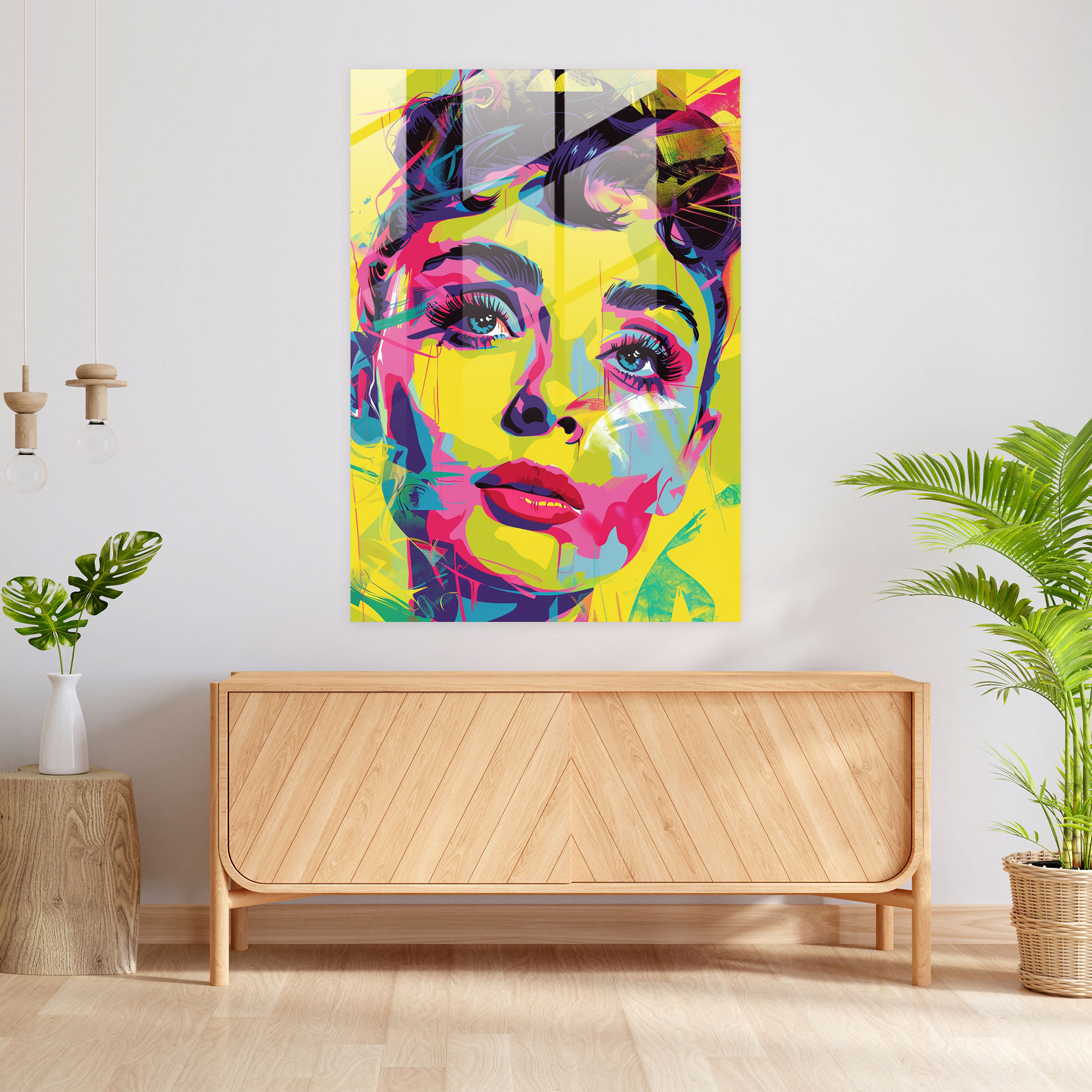 Popart Style Modern Art - Popart, Wall Decoration, Glass Print, Glass Art